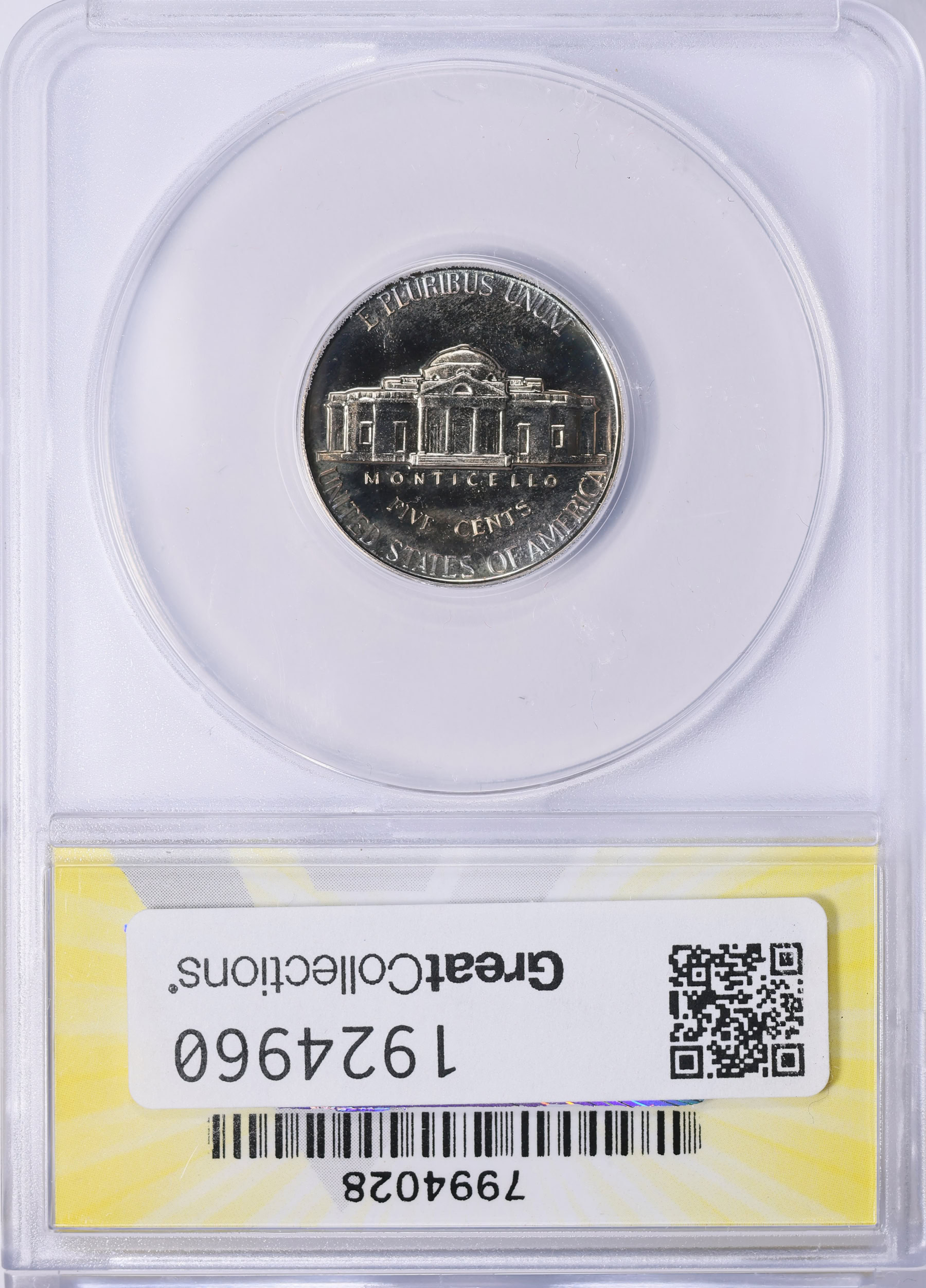 1952 Jefferson Nickel ANACS Proof-66 (Toned) (Item 1924960 ...