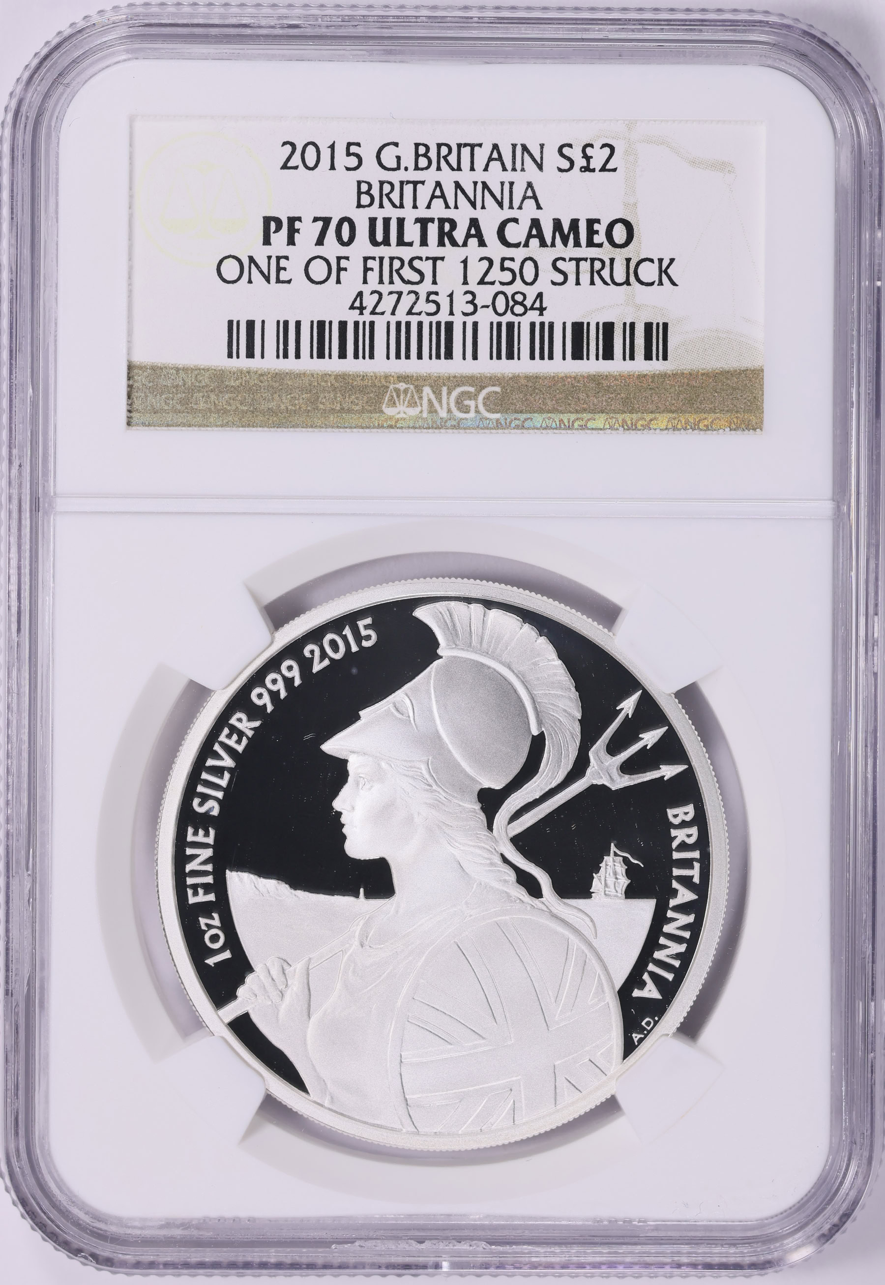 Great Britain 2015 Silver £2 Britannia Nautical Design NGC Proof