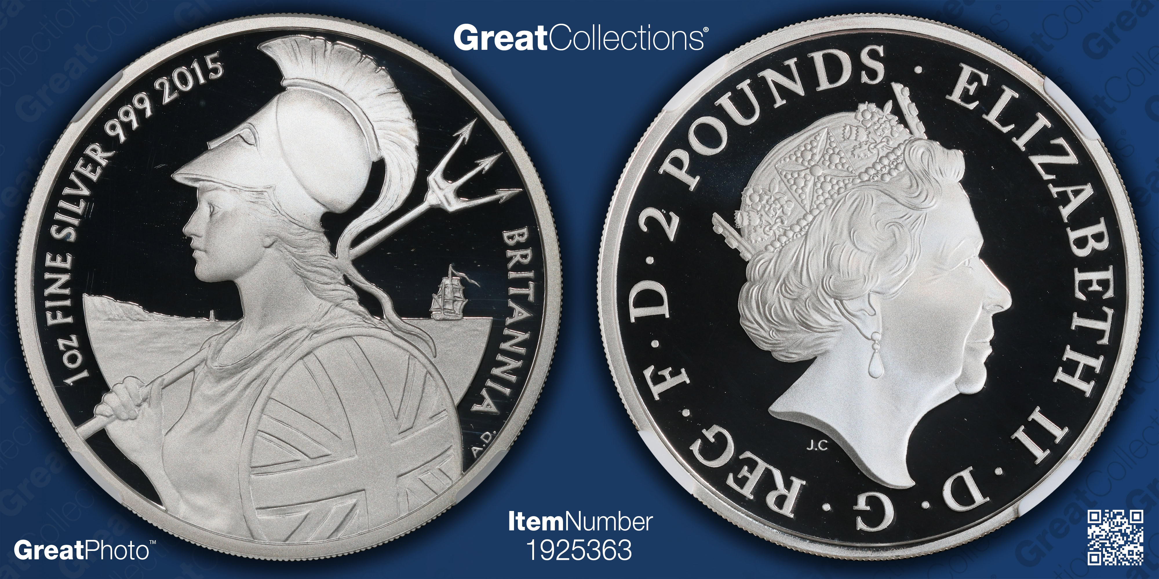 Great Britain 2015 Silver £2 Britannia Nautical Design NGC Proof