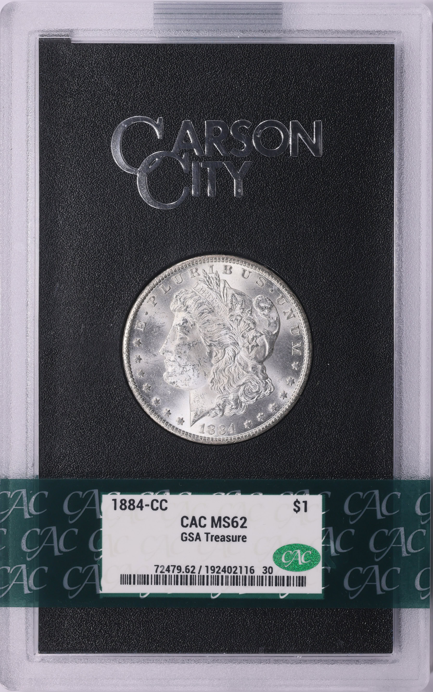 1884-CC モルガンダラー CAC MS64 GSA Treasure 1884-CC Morgan Silver Dollar GSA Treasure CACG MS-62 (GSA Holder