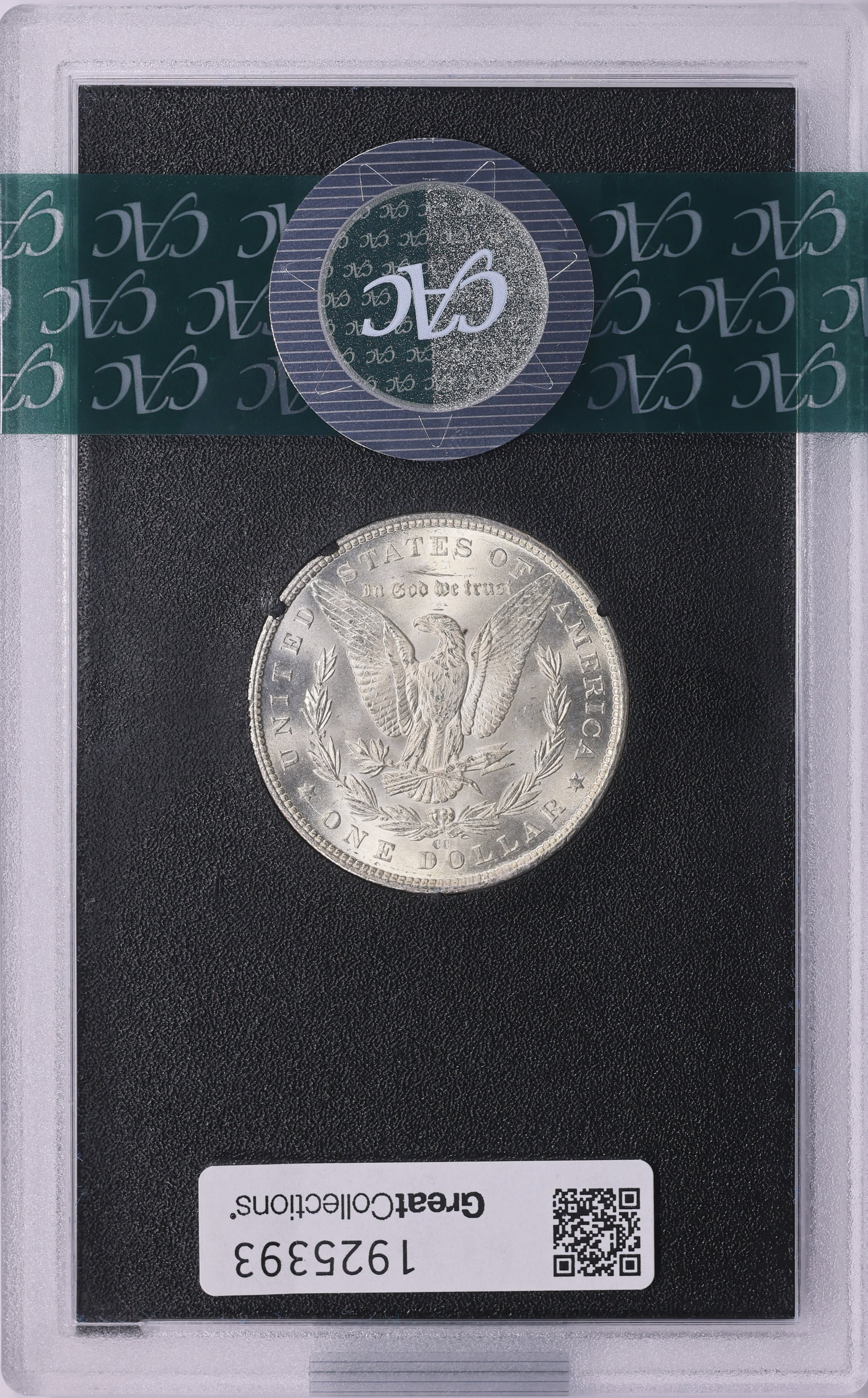 1884-CC Morgan Silver Dollar GSA Treasure CACG MS-62 (GSA Holder