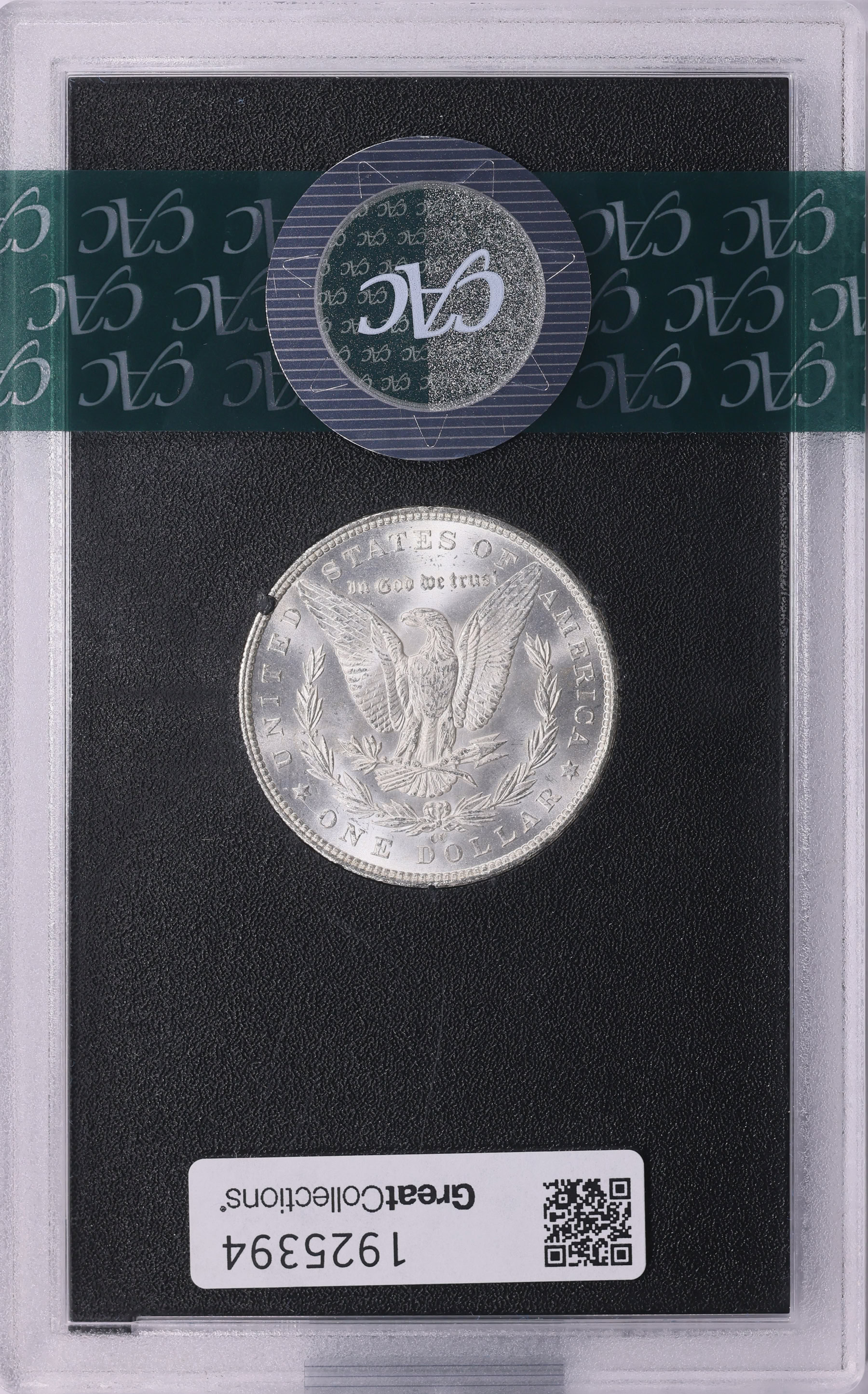 1884-CC Morgan Silver Dollar GSA Treasure CACG MS-62 (GSA Holder