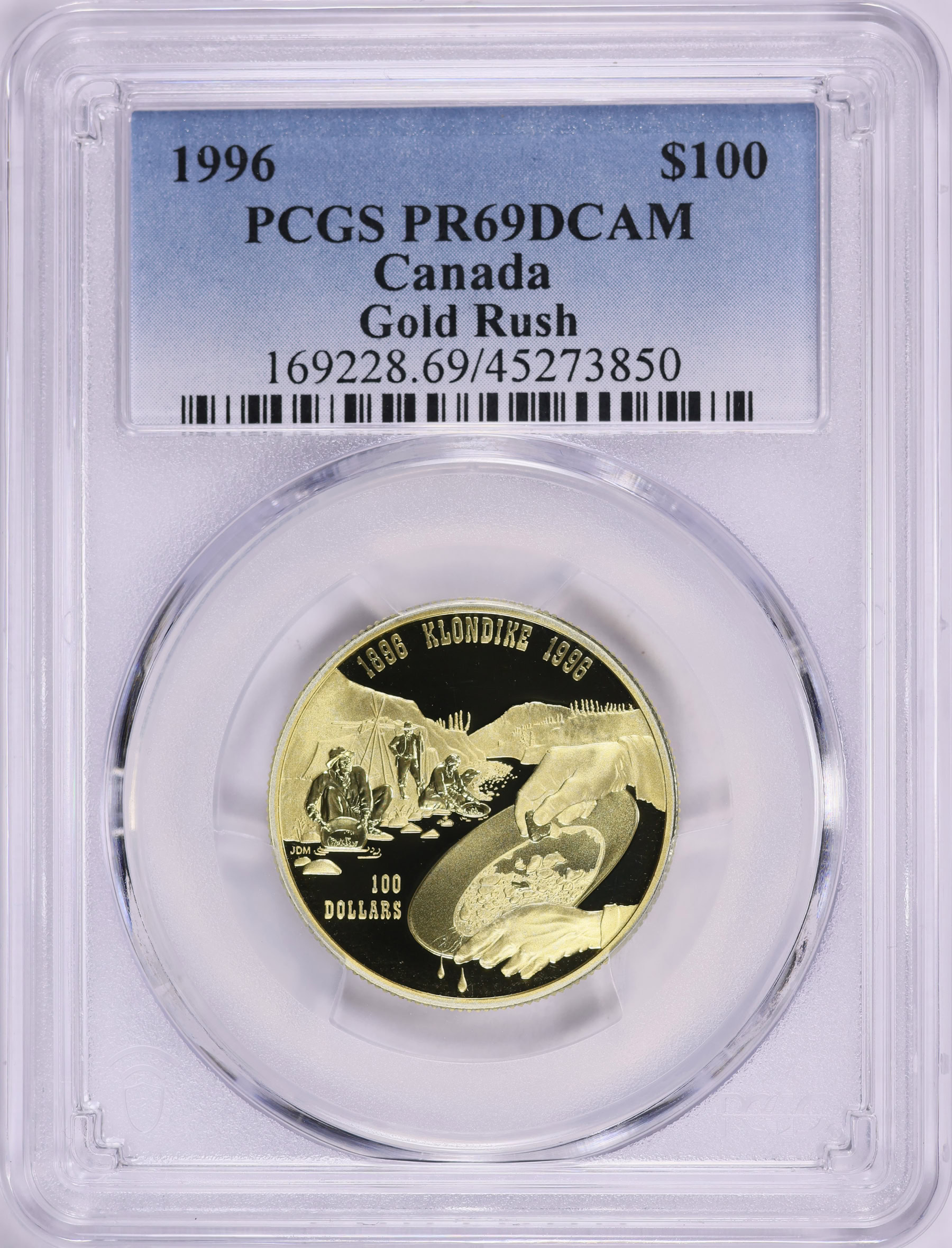 Canada 1996 Gold $100 Klondike Gold Rush Centennial KM-273 PCGS