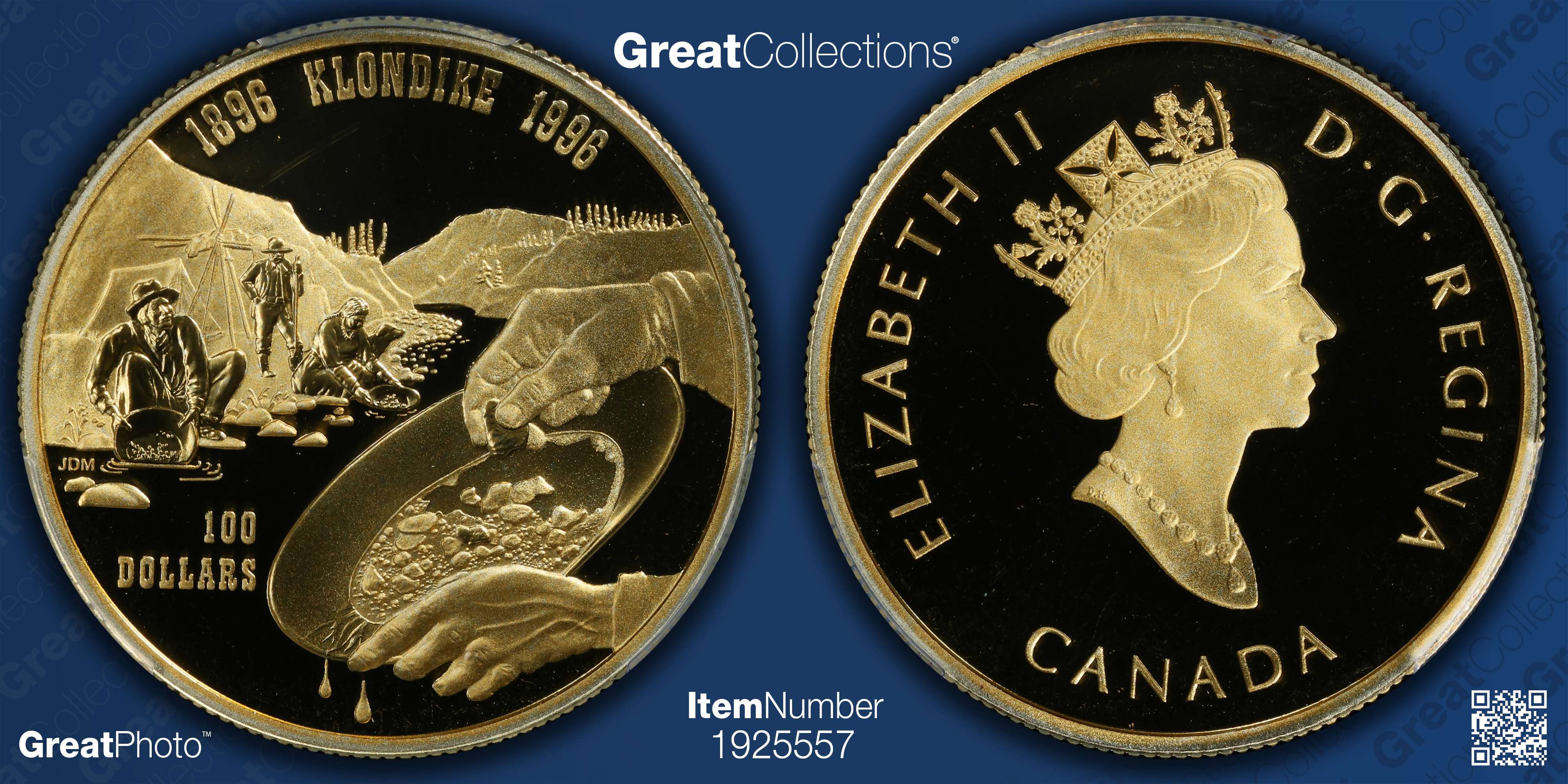 Canada 1996 Gold $100 Klondike Gold Rush Centennial KM-273 PCGS