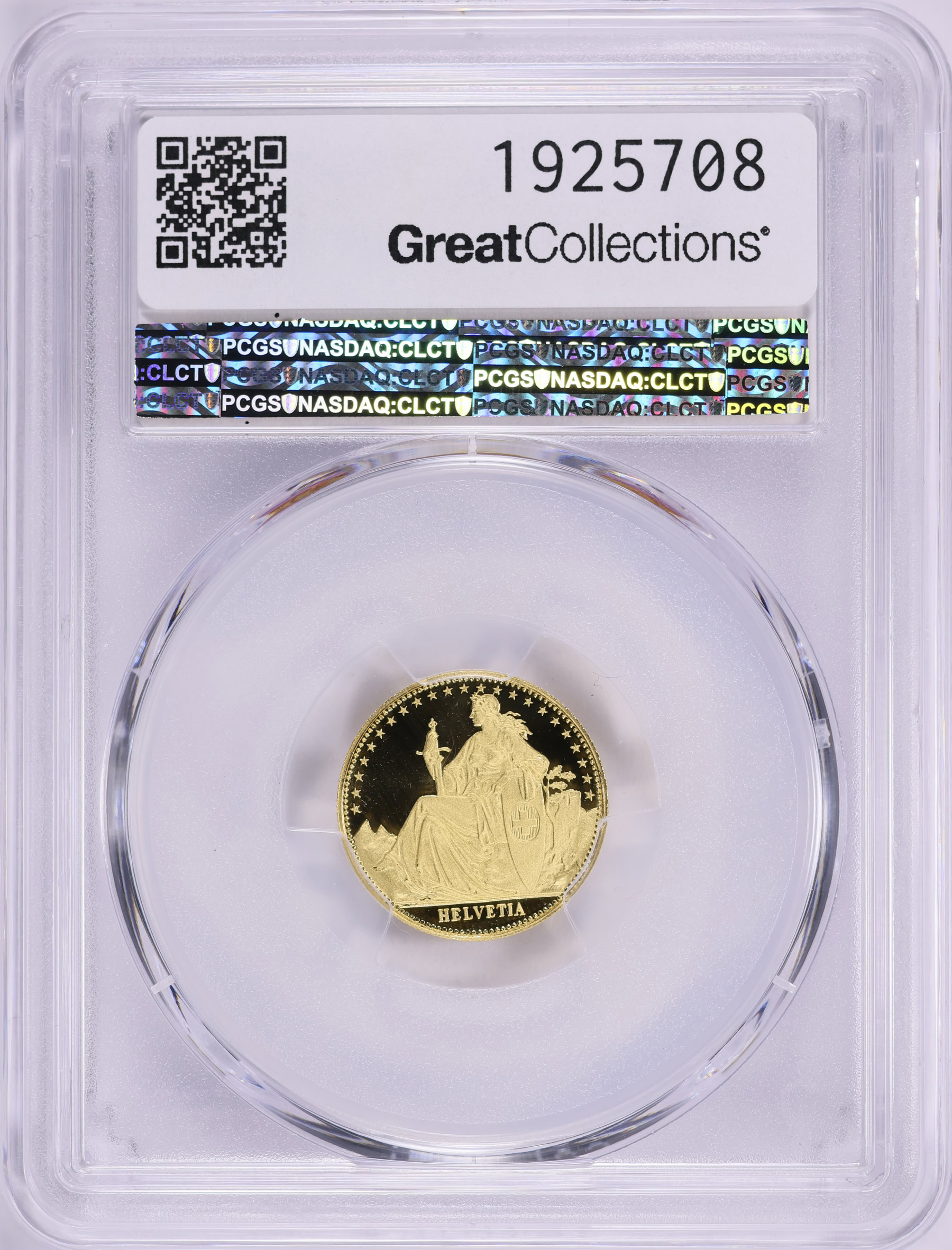 Switzerland 1987-AH 1/10 Unze X#MB11 Matterhorn Au PCGS Proof-69
