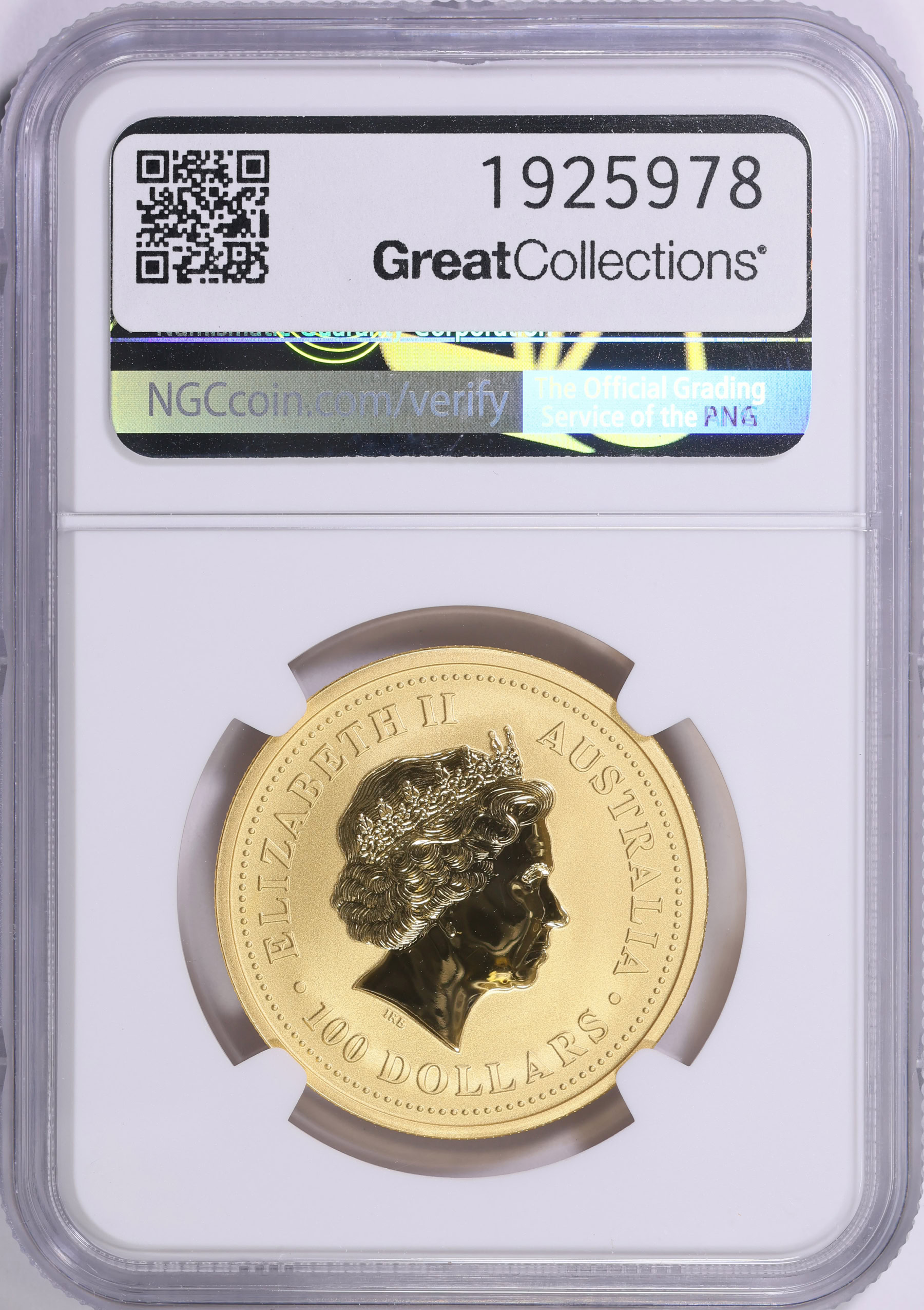 Australia 2002 Gold $100 Lunar Series, Year of the Horse KM-587