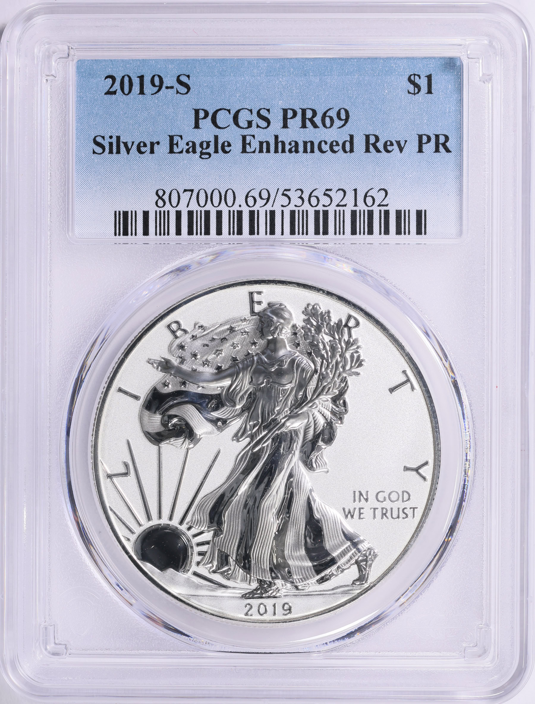 2019-S $1 Silver Eagle Enhanced Reverse Proof PCGS Proof-69 (Item ...