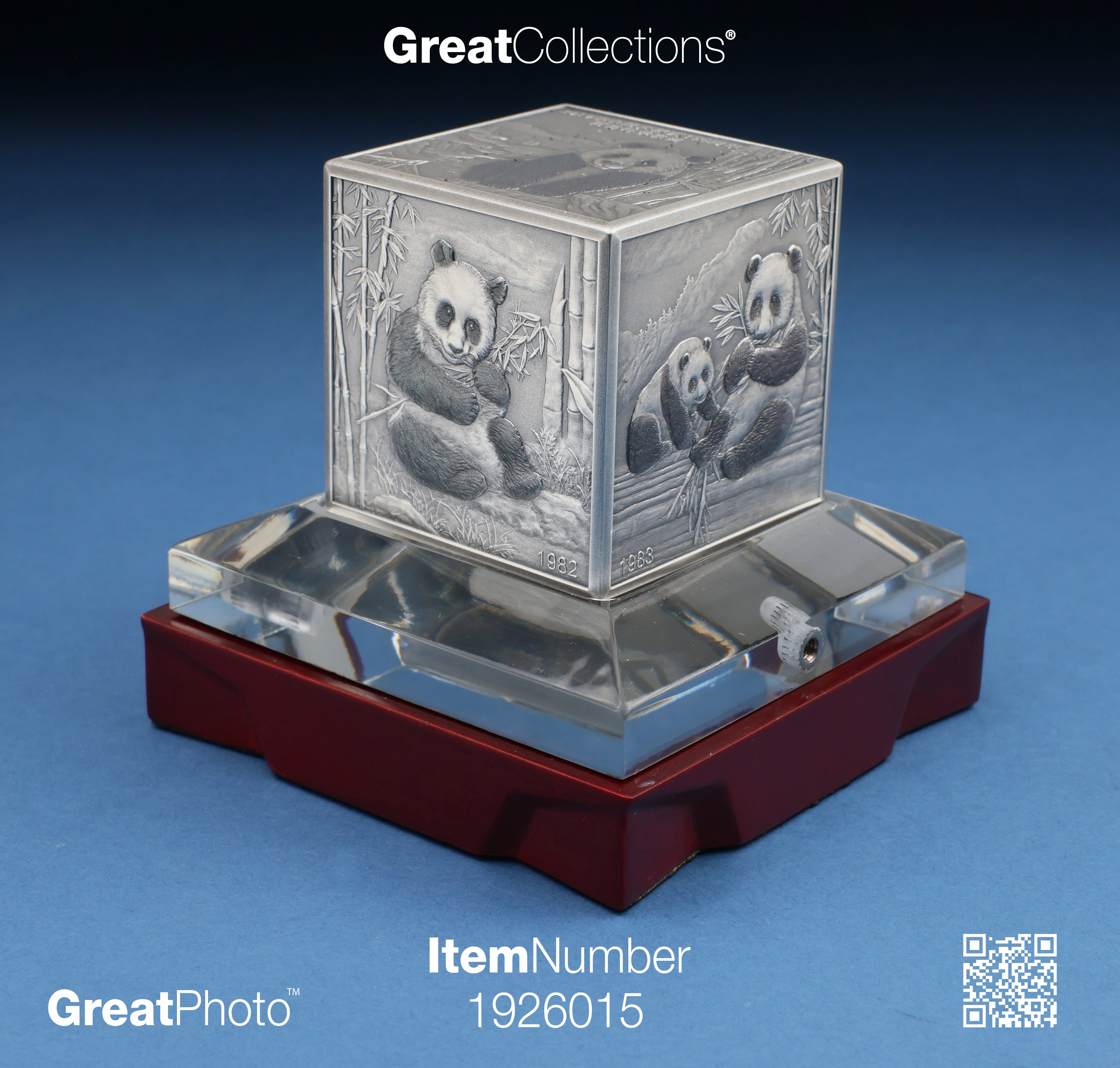 China 2019 Silver Panda Kilo Cube 150th Anniversary of the Discovery of ...