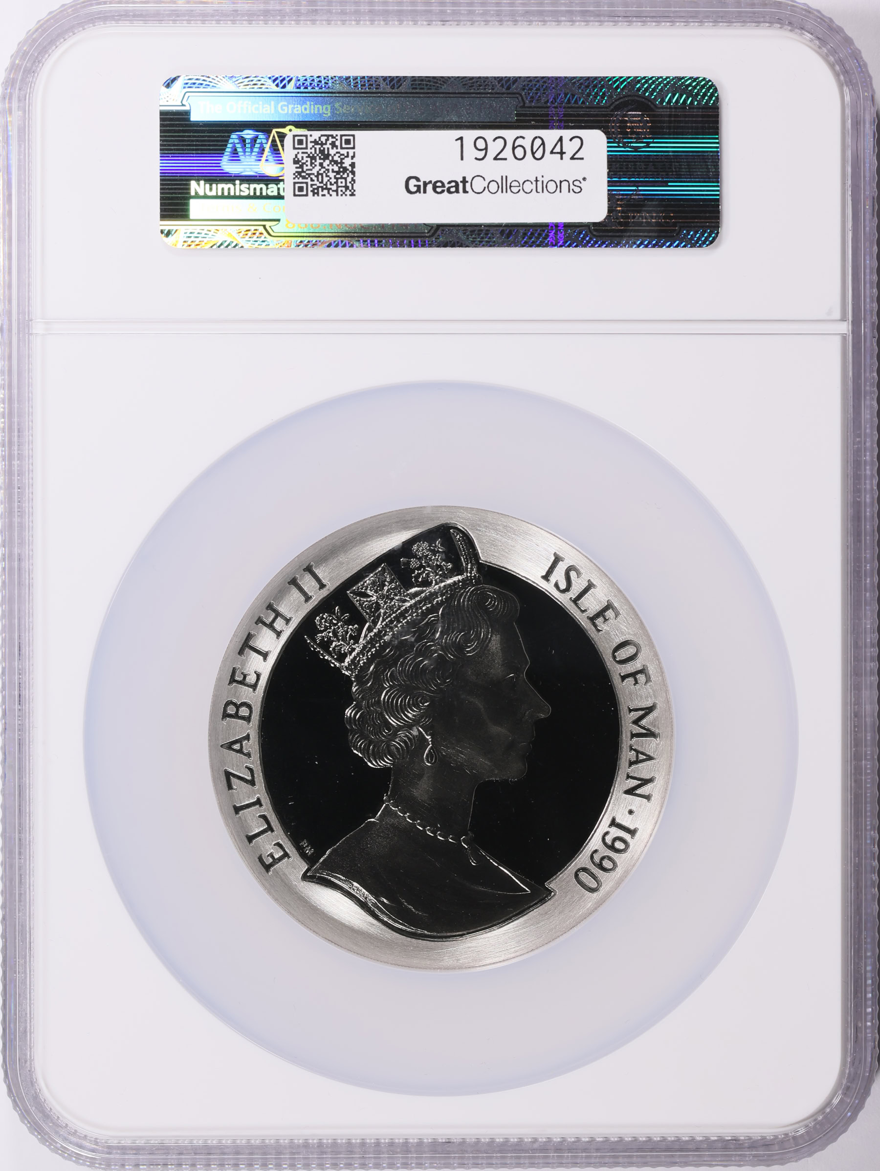 Isle of Man 1990 Silver 5 Crowns Penny Black Stamp 150th