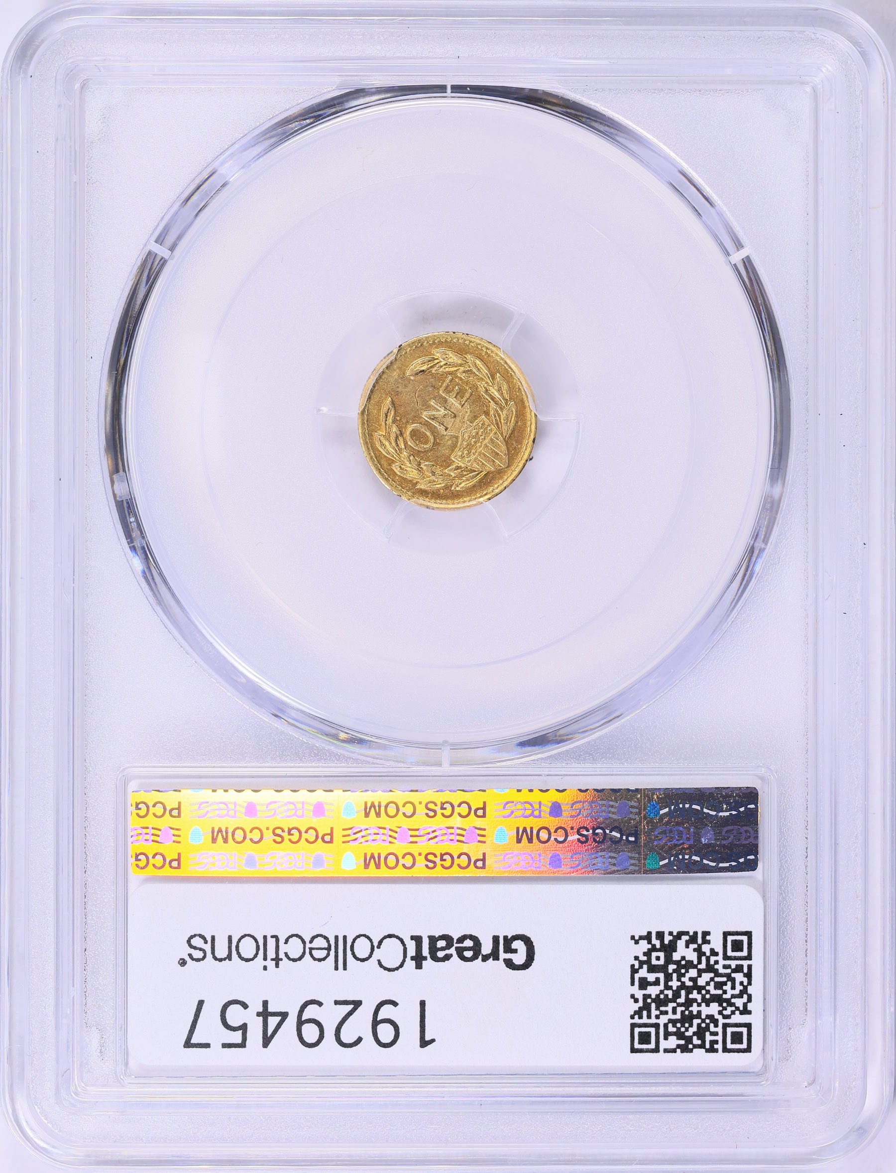 Canada 1849 Gold Dollar Token British Columbia 9K Gold PCGS