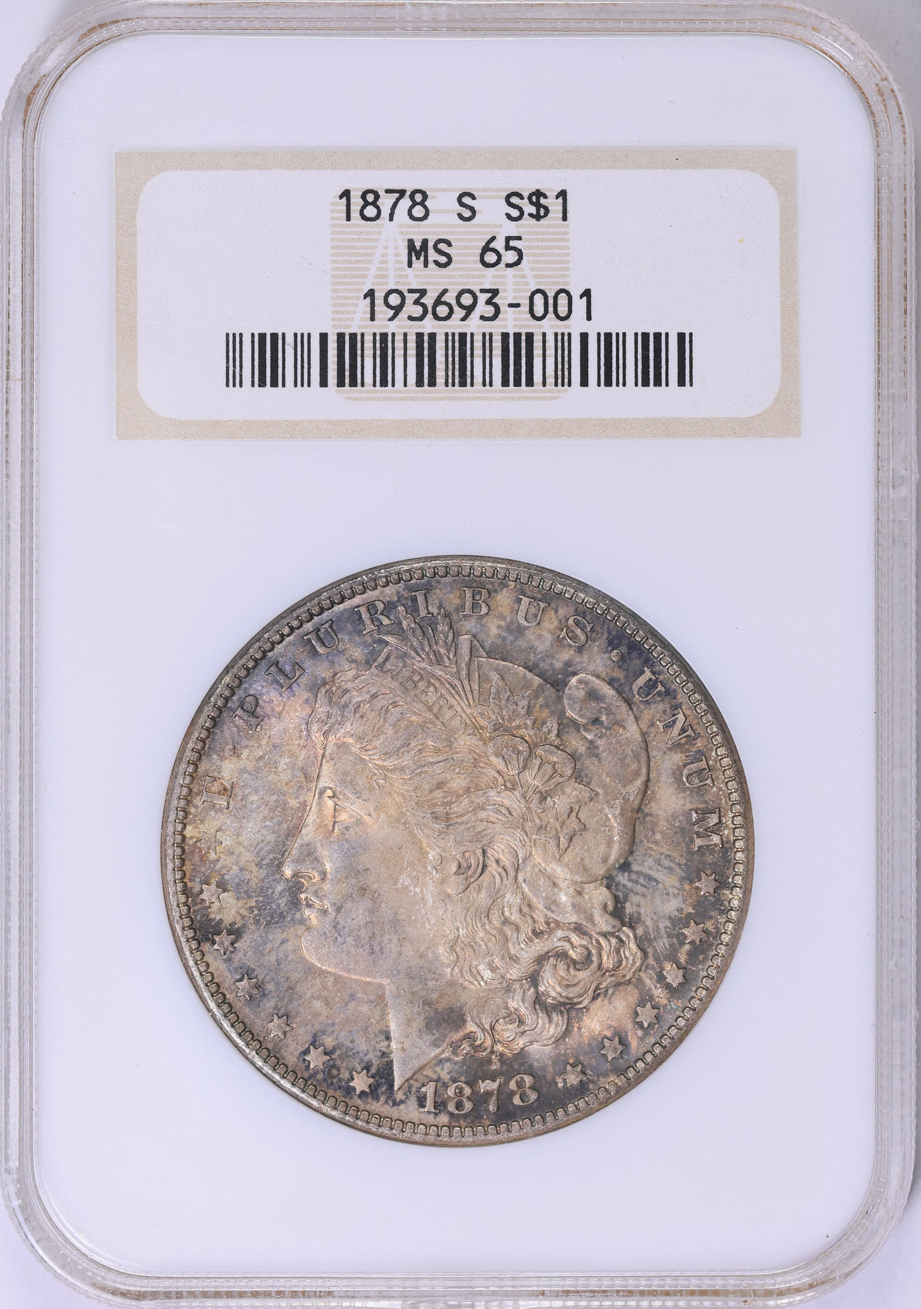 1878-S Morgan Silver Dollar NGC MS-65 OH (Toned) (Item 1929747