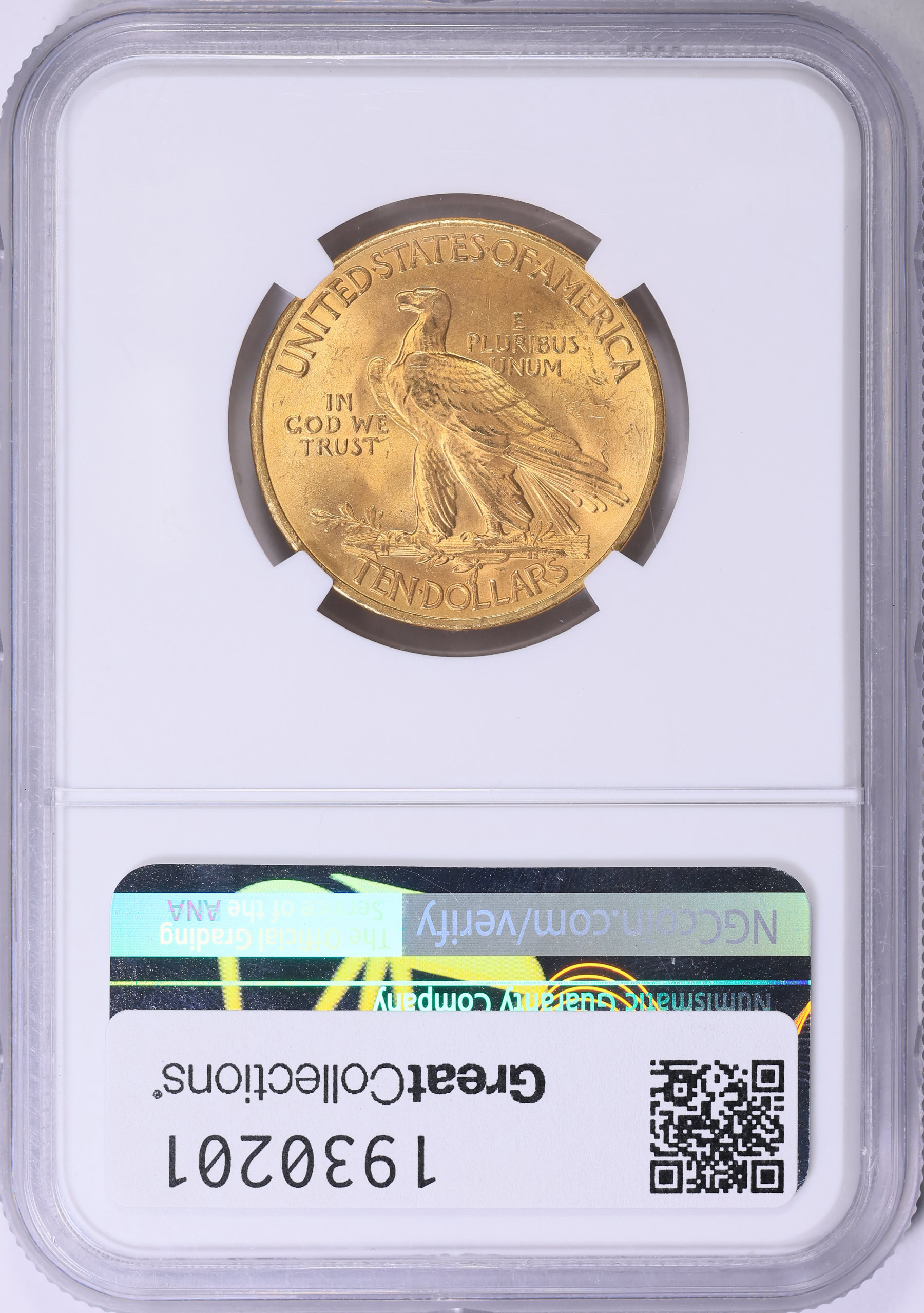 1932 Indian Gold Eagle NGC MS-64 (Item 1930201) | GreatCollections Coin ...