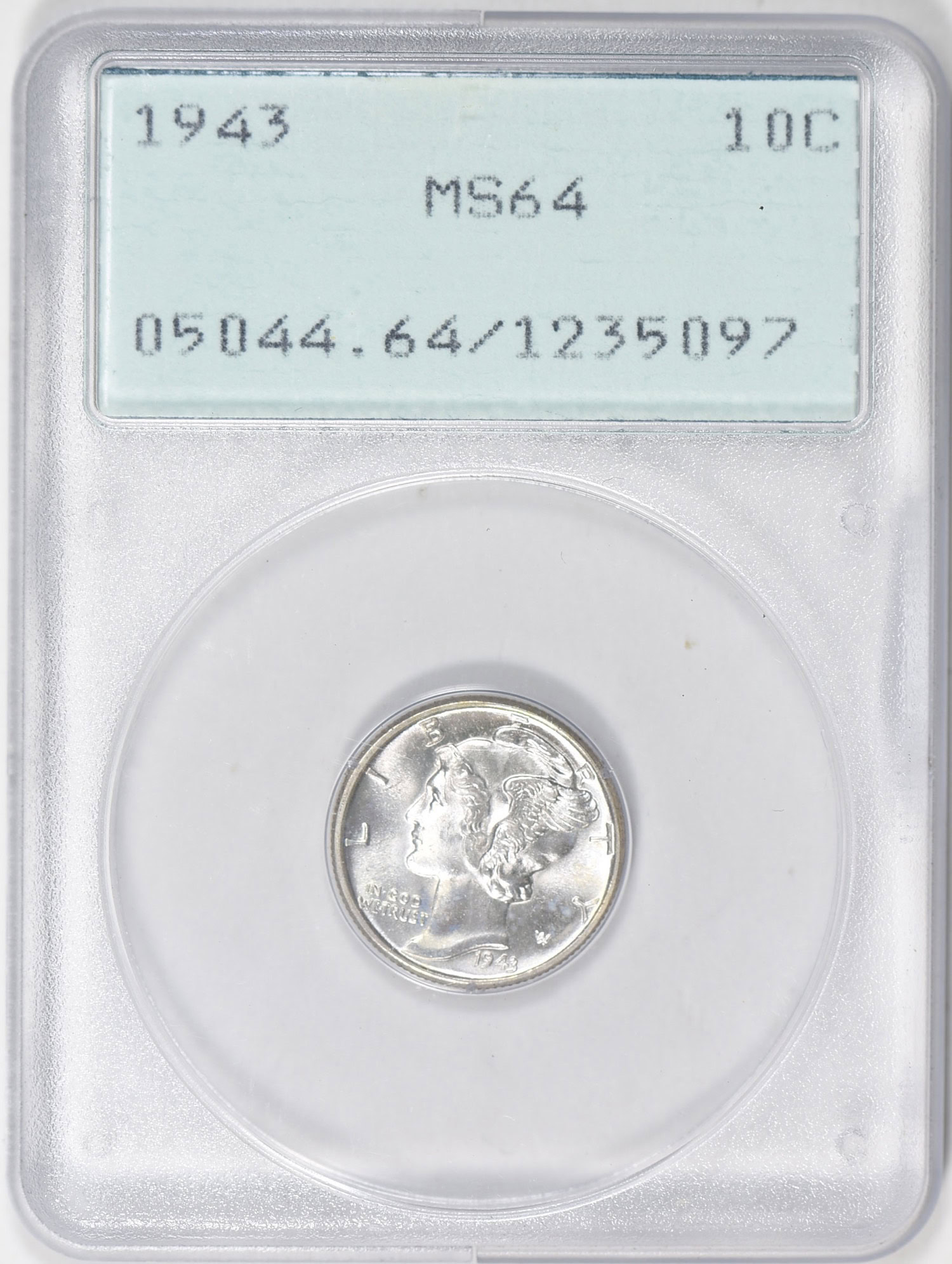 1943 Mercury Dime Pcgs Ms 64 Ogh 1st Gen Item 1930846 