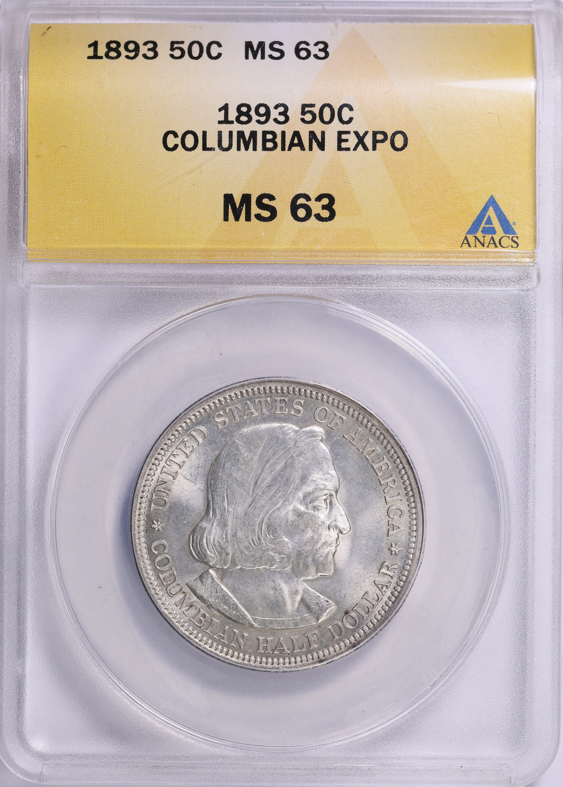 1893 World Columbian Exposition Half Dollar ANACS MS-63 (Item