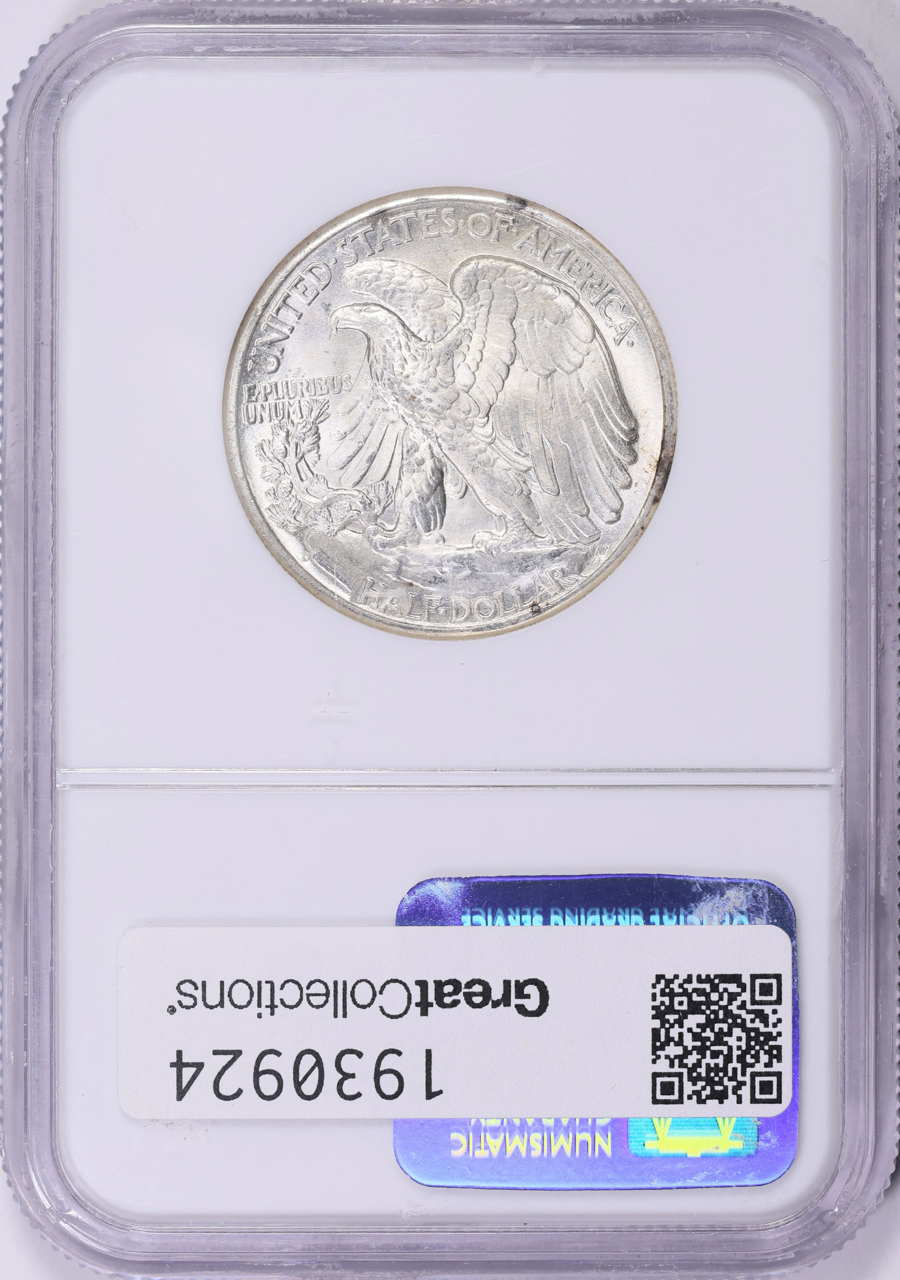 1946-D Walking Liberty Half Dollar NGC MS-65 (Nevada Silver