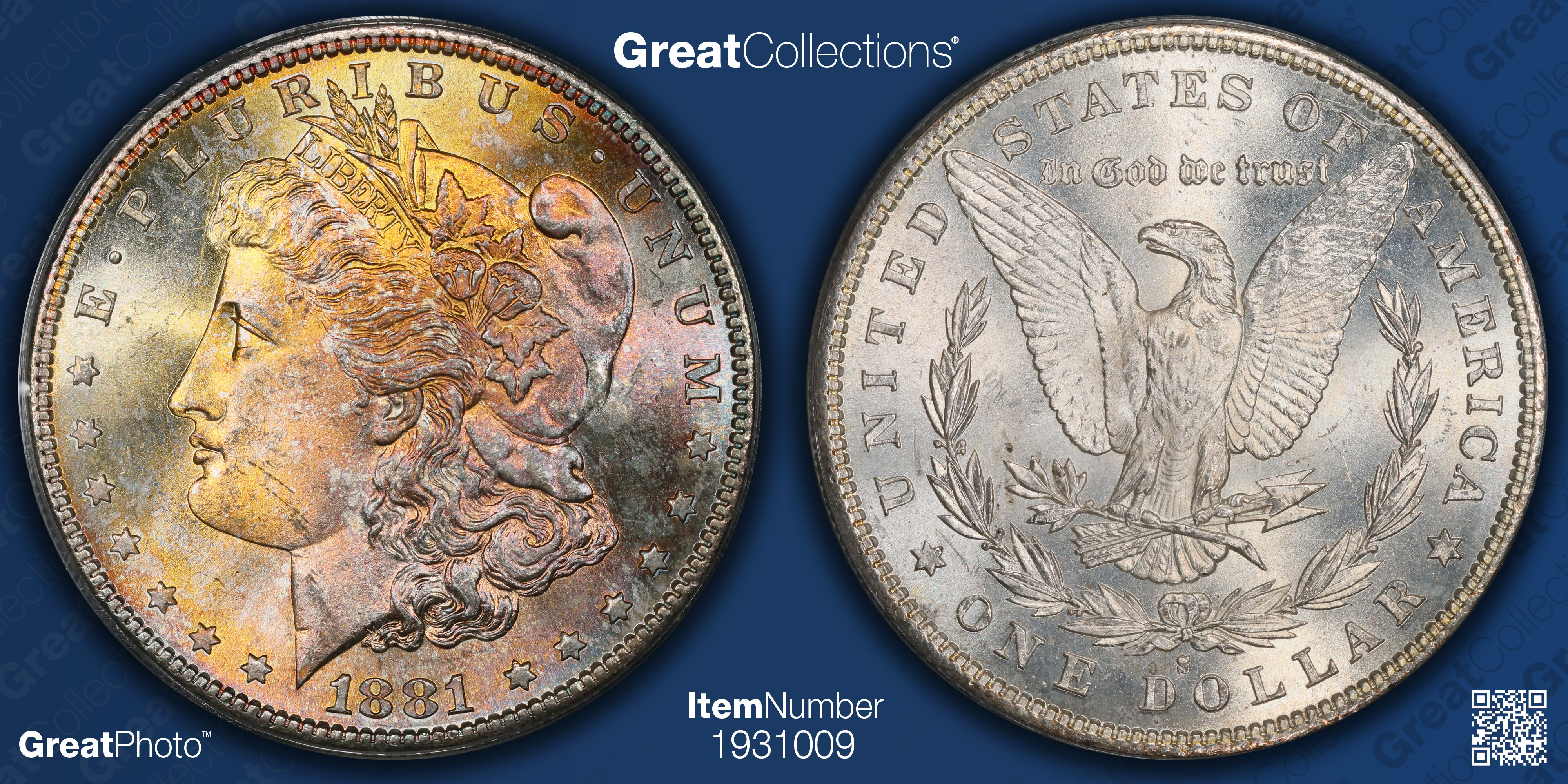 訳あり】1881-S $1 MS64 銀貨 PCGS認定 【公式通販】