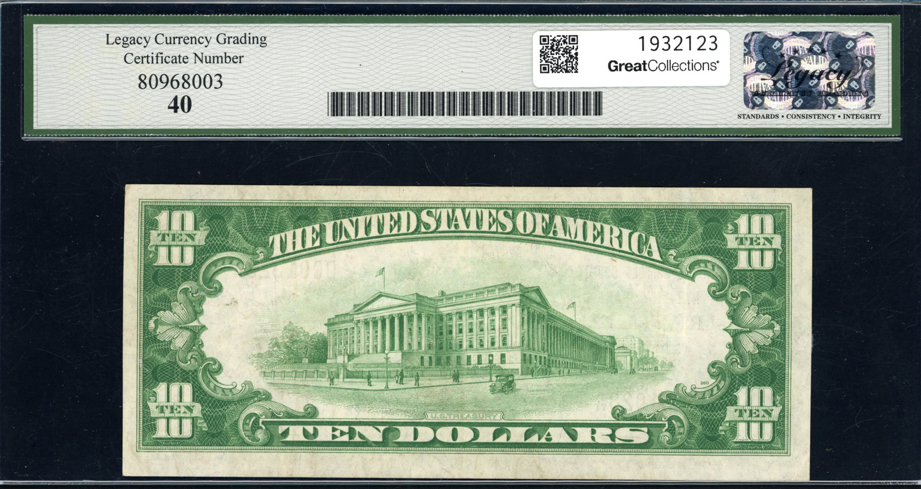 Fr. 1801-1 Riverhead, New York 1929 Type 1 $10 Note The Suffolk County ...