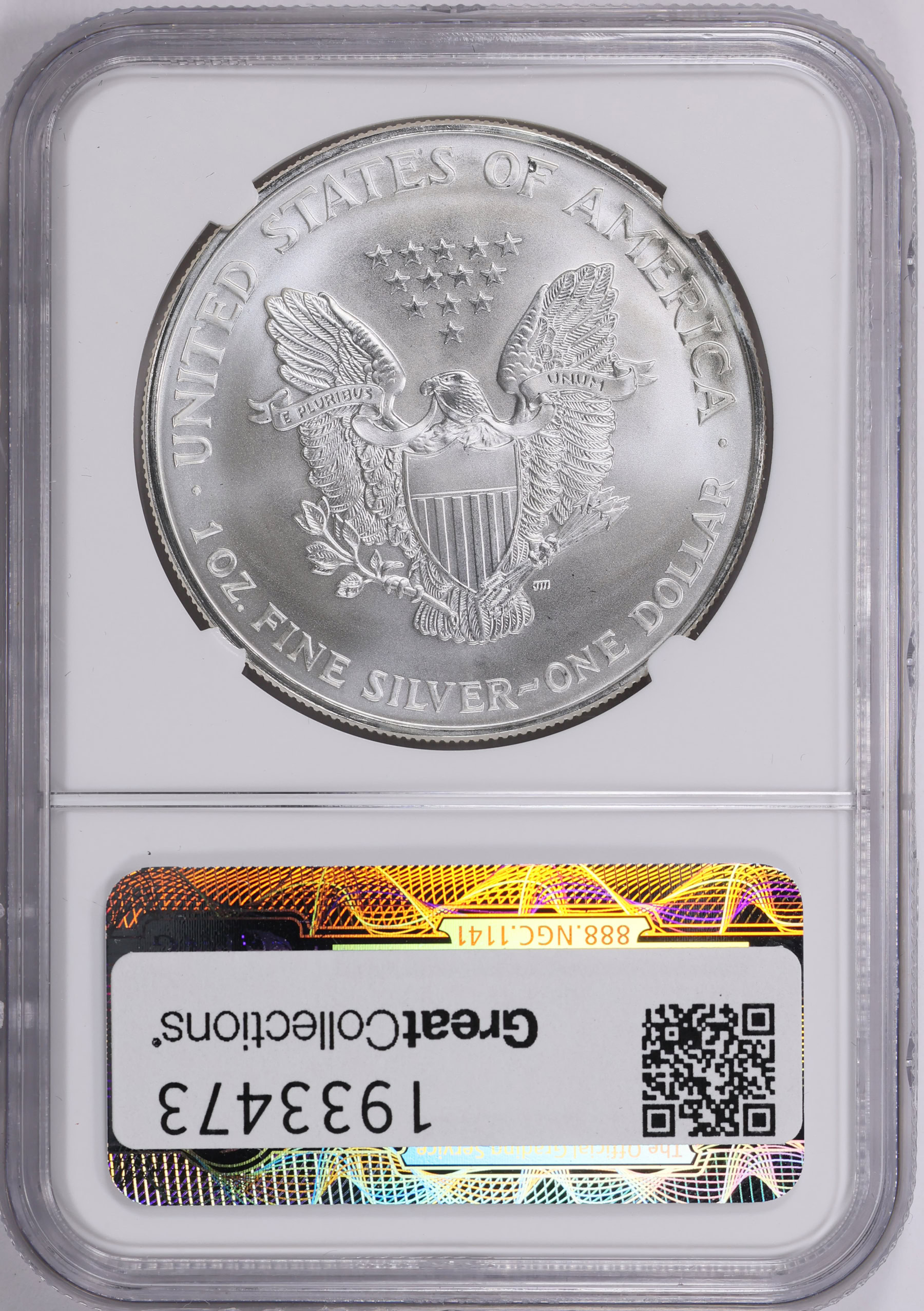 1997 $1 Silver Eagle NGC MS-69 (Item 1933473) | GreatCollections