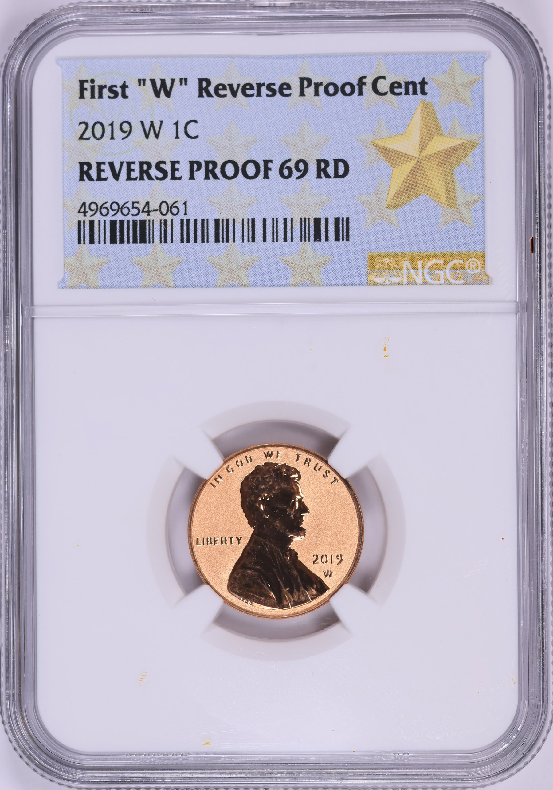 2019-W Lincoln Cent Shield Reverse Proof NGC Proof-69 RD (West Point ...