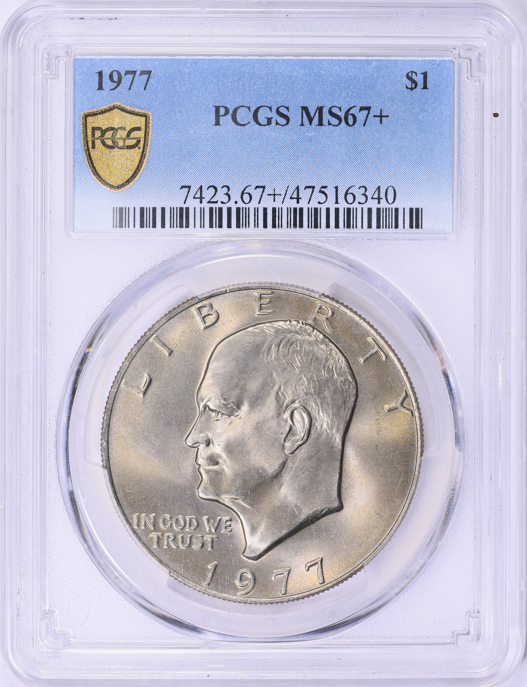 1977 Eisenhower Dollar PCGS MS-67+ (Toned) (Item 1934821