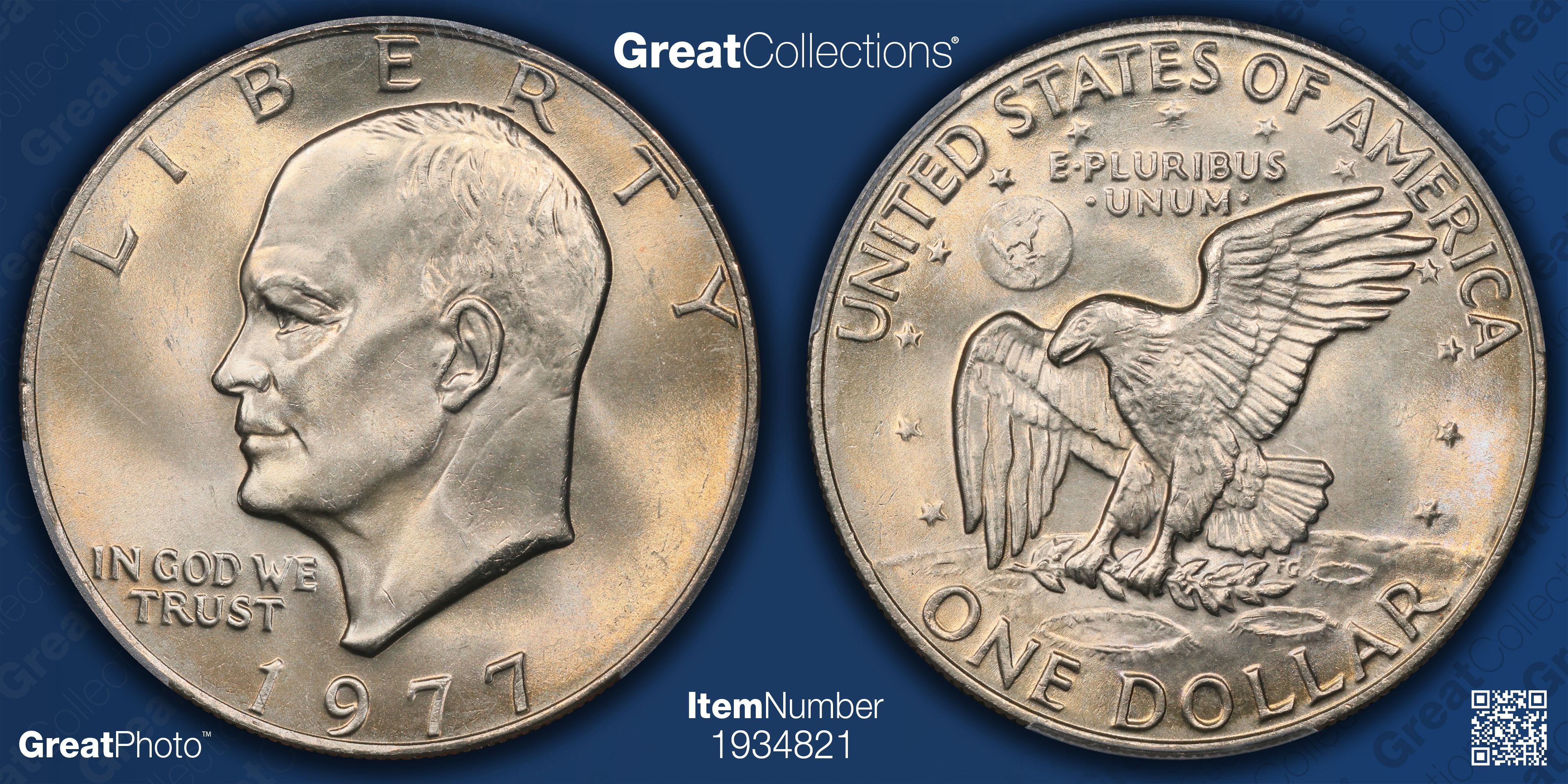 1977 Eisenhower Dollar PCGS MS-67+ (Toned) (Item 1934821 1977 Eisenhower Dollar PCGS MS-67+ (Toned) (Item 1934821