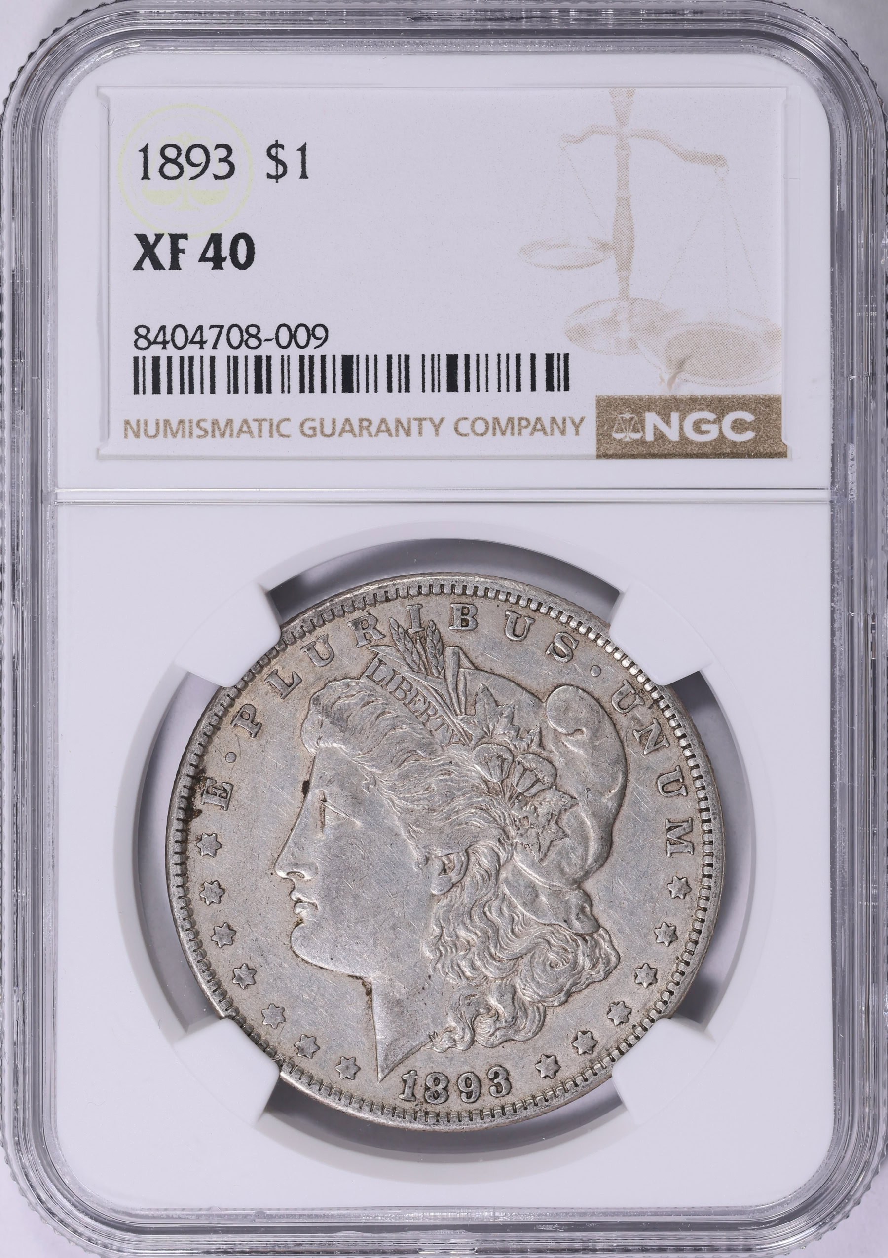 1893 Morgan Silver Dollar NGC XF-40 (Item 1934932