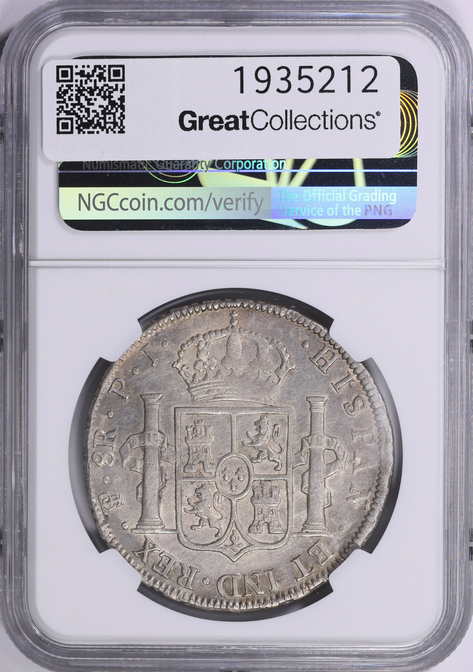 Bolivia 1816-PTS PJ Silver 8 Reales KM-84 NGC AU Details (Item 1935212 ...