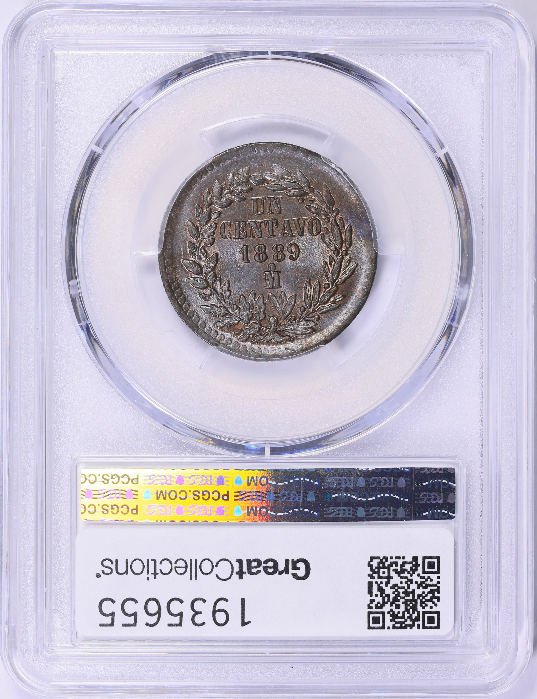 Mexico 1889-Mo Centavo KM-391.6 PCGS MS-64 BN (Item 1935655