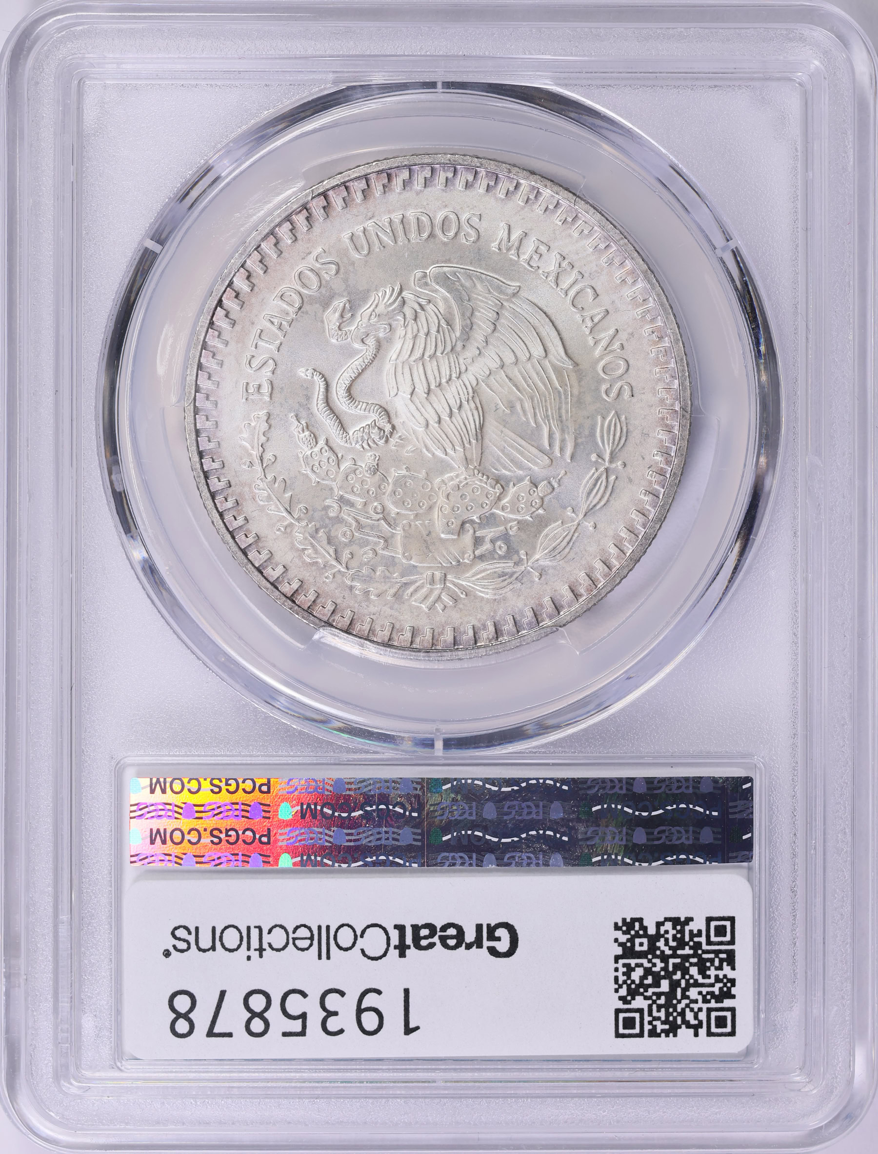 Mexico 1992-Mo Silver Onza Libertad KM-494.3 PCGS MS-67 (Toned