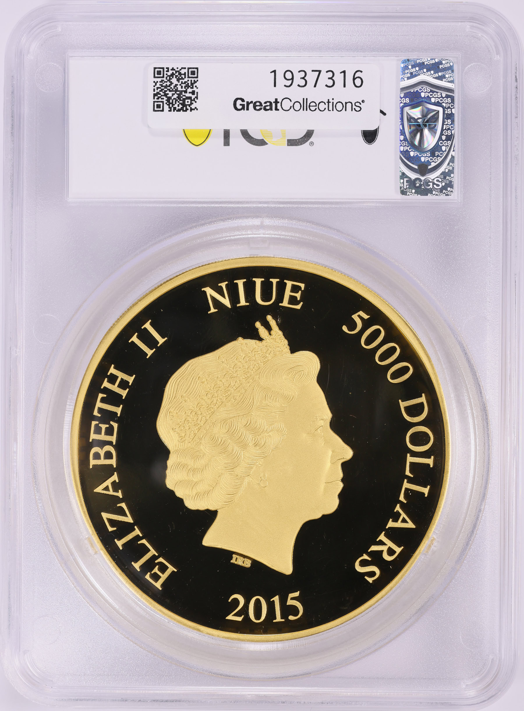 Niue 2015 Gold $5000 Steamboat Willie Disney Kilo PCGS Proof-69