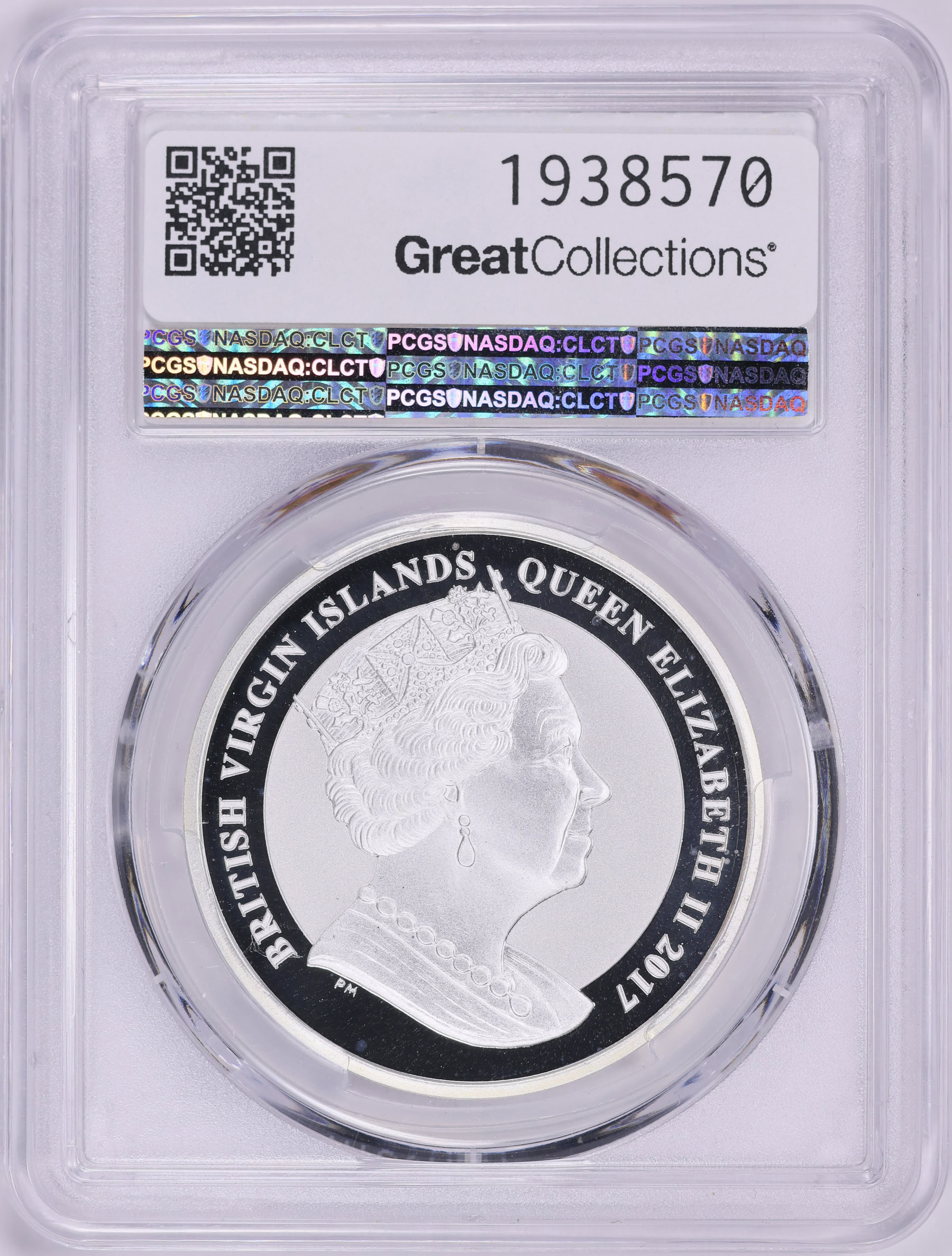PCGS PR67 イギリス領ヴァージン諸島 ペガサス 銀貨 2017-P 【公式通販】