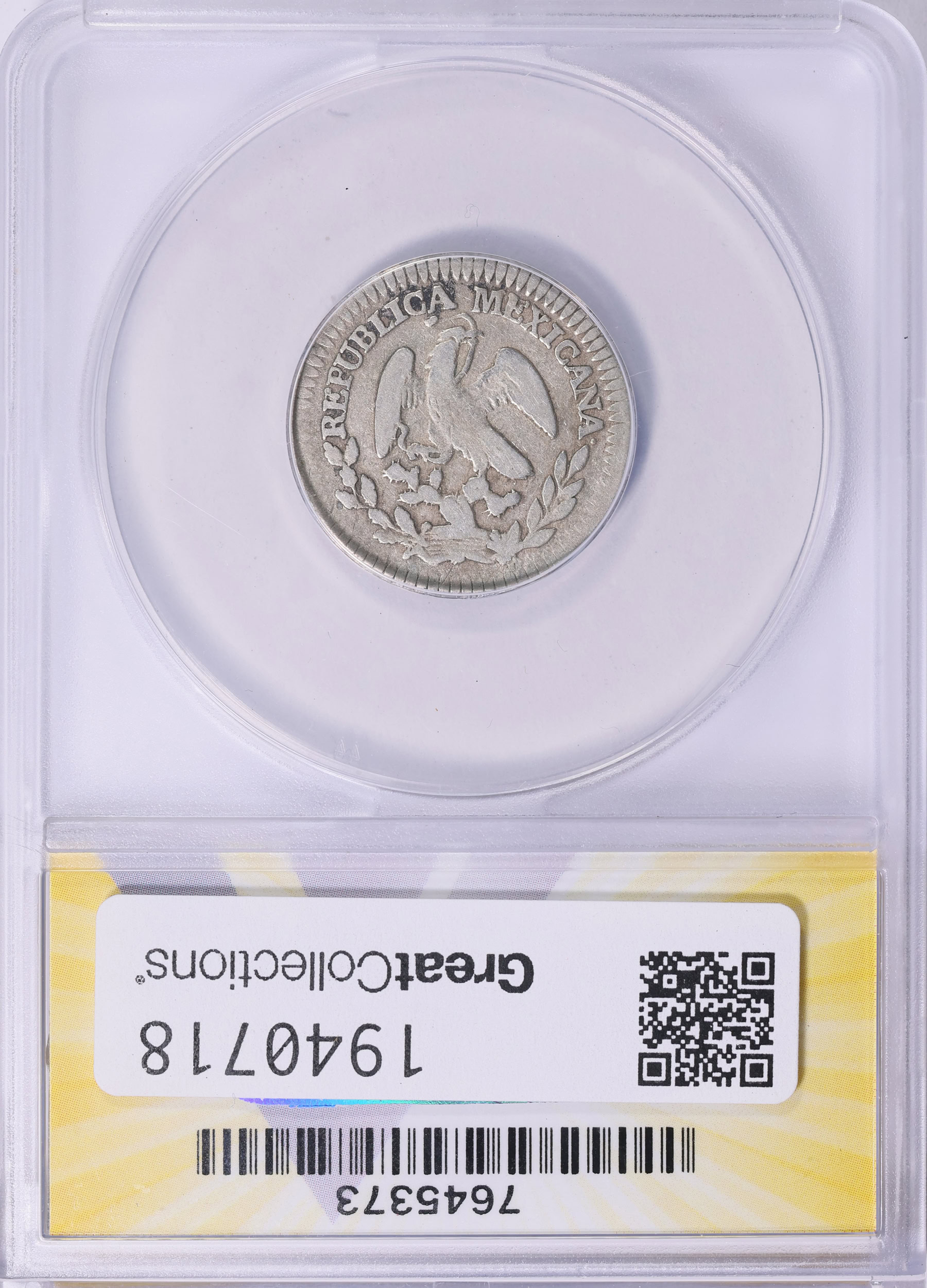 Mexico 1847-Zs OM Silver Real KM-372.10 ANACS VG-08 (Item 1940718