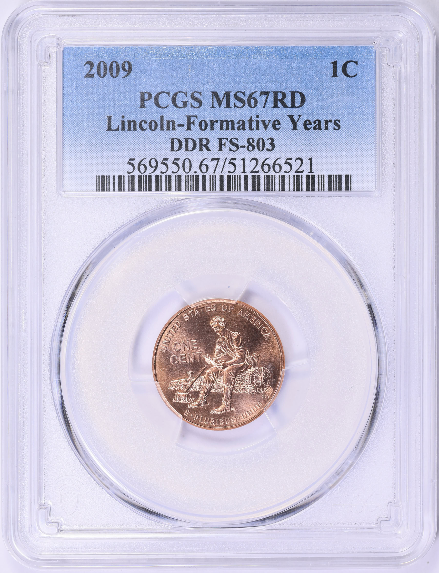 2009 Lincoln Cent Formative Years Doubled Die Reverse FS-803 PCGS MS-67 ...