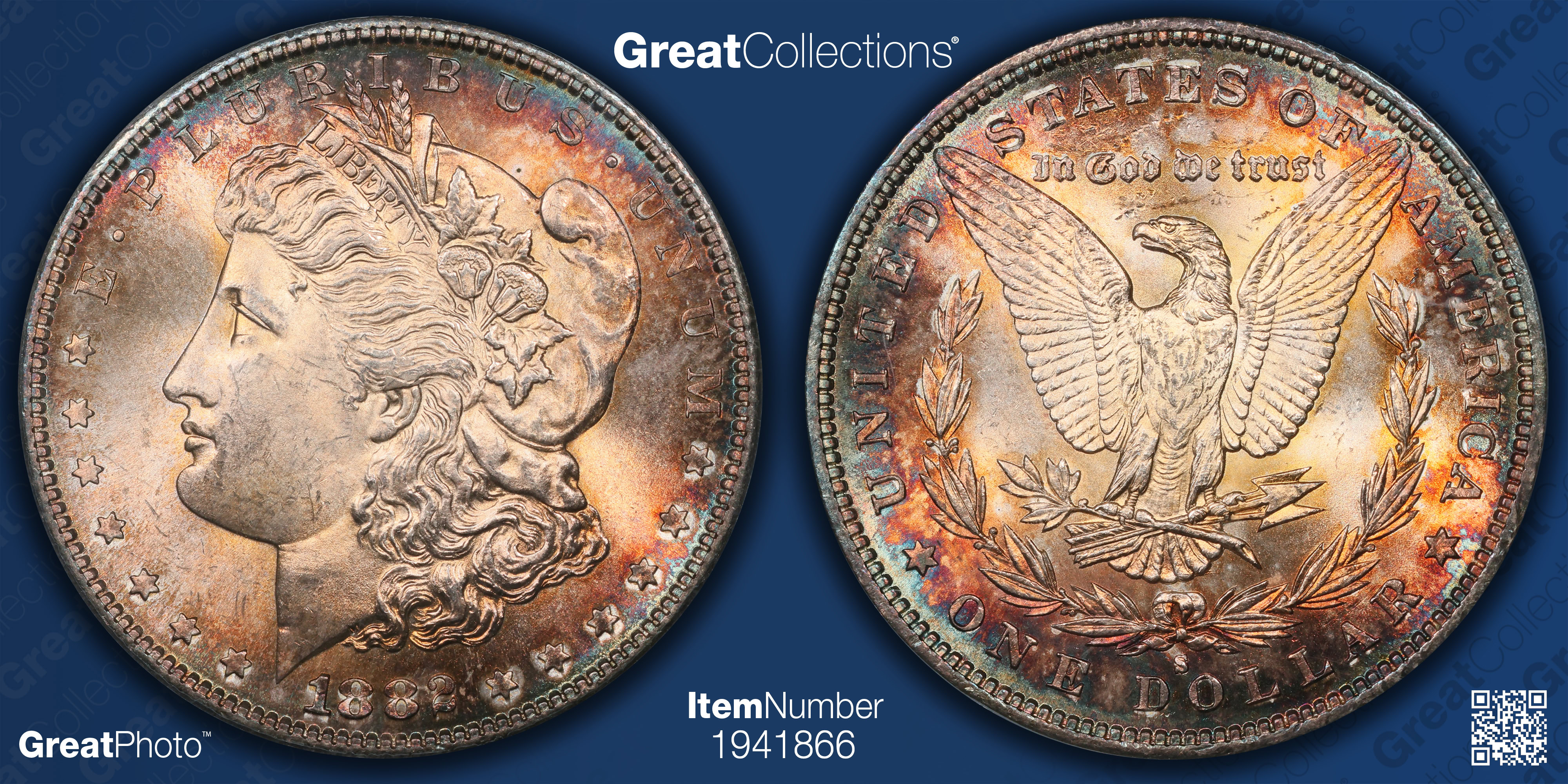 1882-S Morgan Silver Dollar ANACS MS-65 (Toned) (Item 1941866 ...