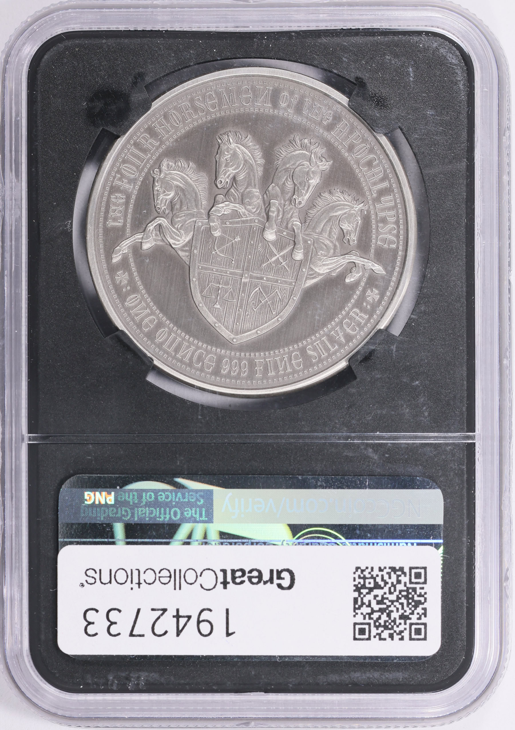 ND Silver 1oz Four Horsemen of the Apocalypse Pale Horse of Death