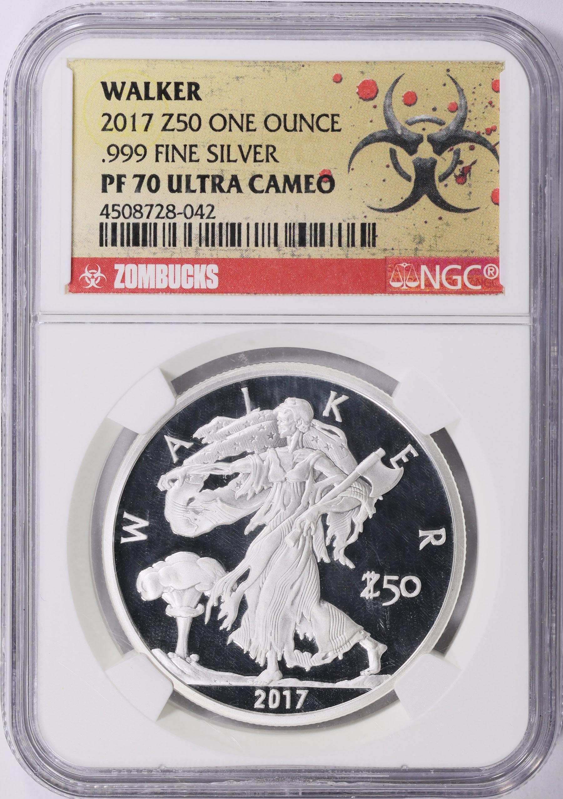 入手困難‼️ASTRO★2018シーグリ★ウヌセット 2017 Silver 1oz Z50 Zombucks Walker Round NGC Proof-70 UC | NGC