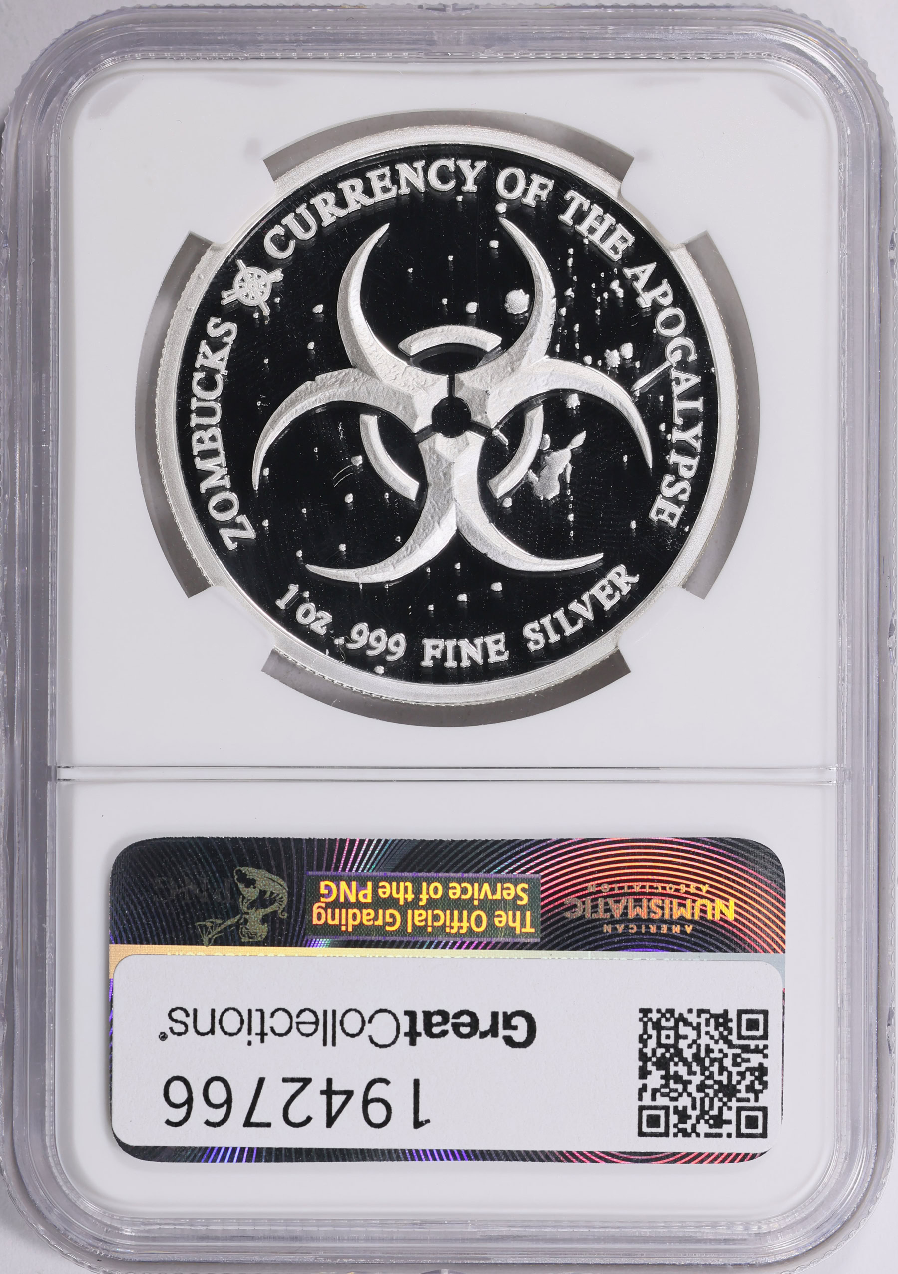 2018 Silver 1oz Z50 Zombucks Murk Diem Round NGC Proof-70 UC | NGC