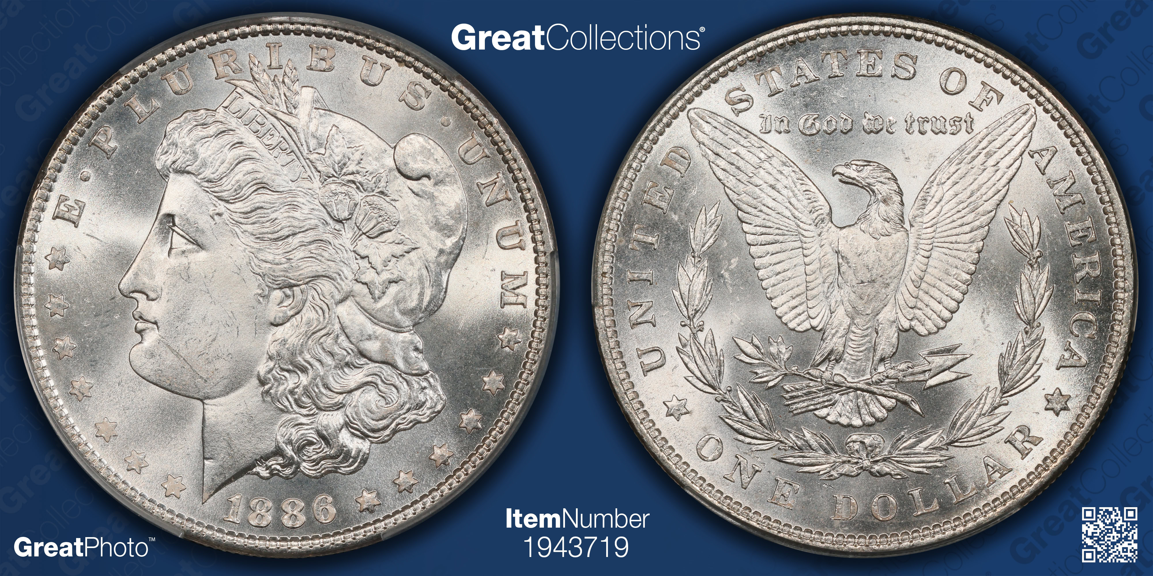 1886 Morgan Silver Dollar Doubled Arrows VAM-17 *Top 100* CACG MS