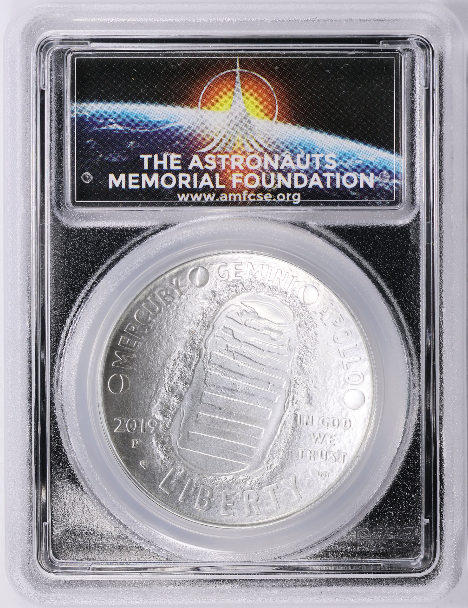 2019-P Apollo 11 50th Anniversary Silver Dollar First Day of Issue AMF ...