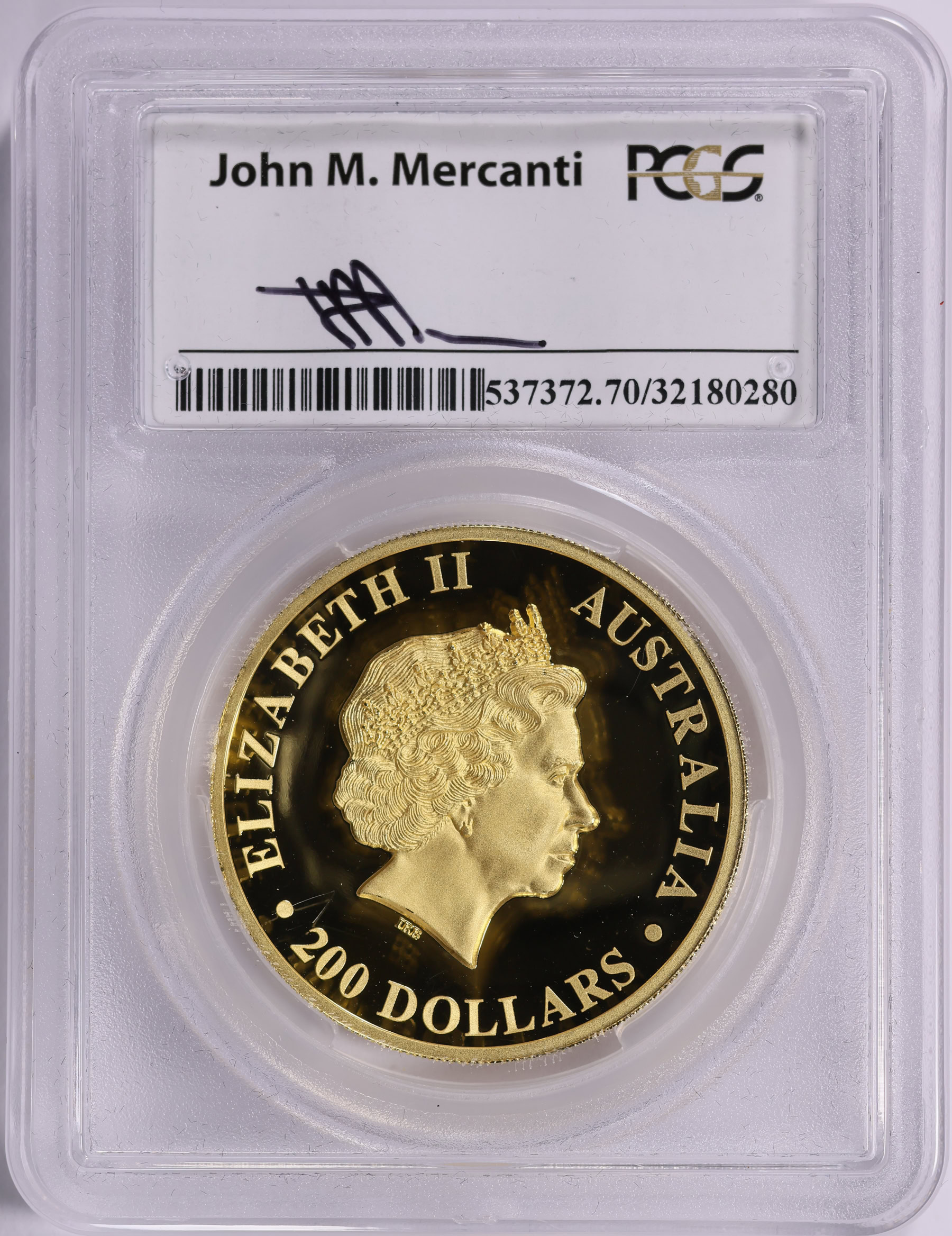 Australia 2014-P Gold $200 Wedge-Tailed Eagle High Relief KM-2211 in ...
