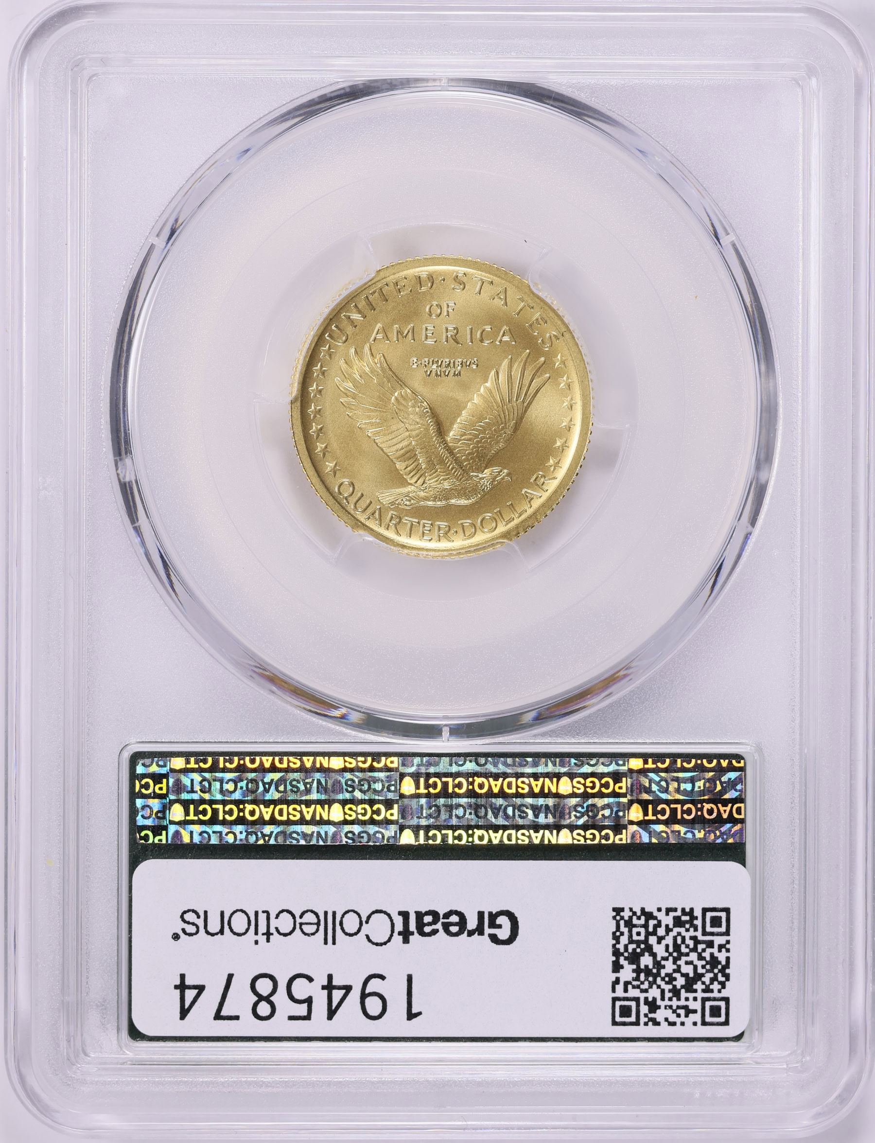 2016-W Standing Liberty Quarter 100th Anniversary Gold PCGS SP-70 (OGH ...