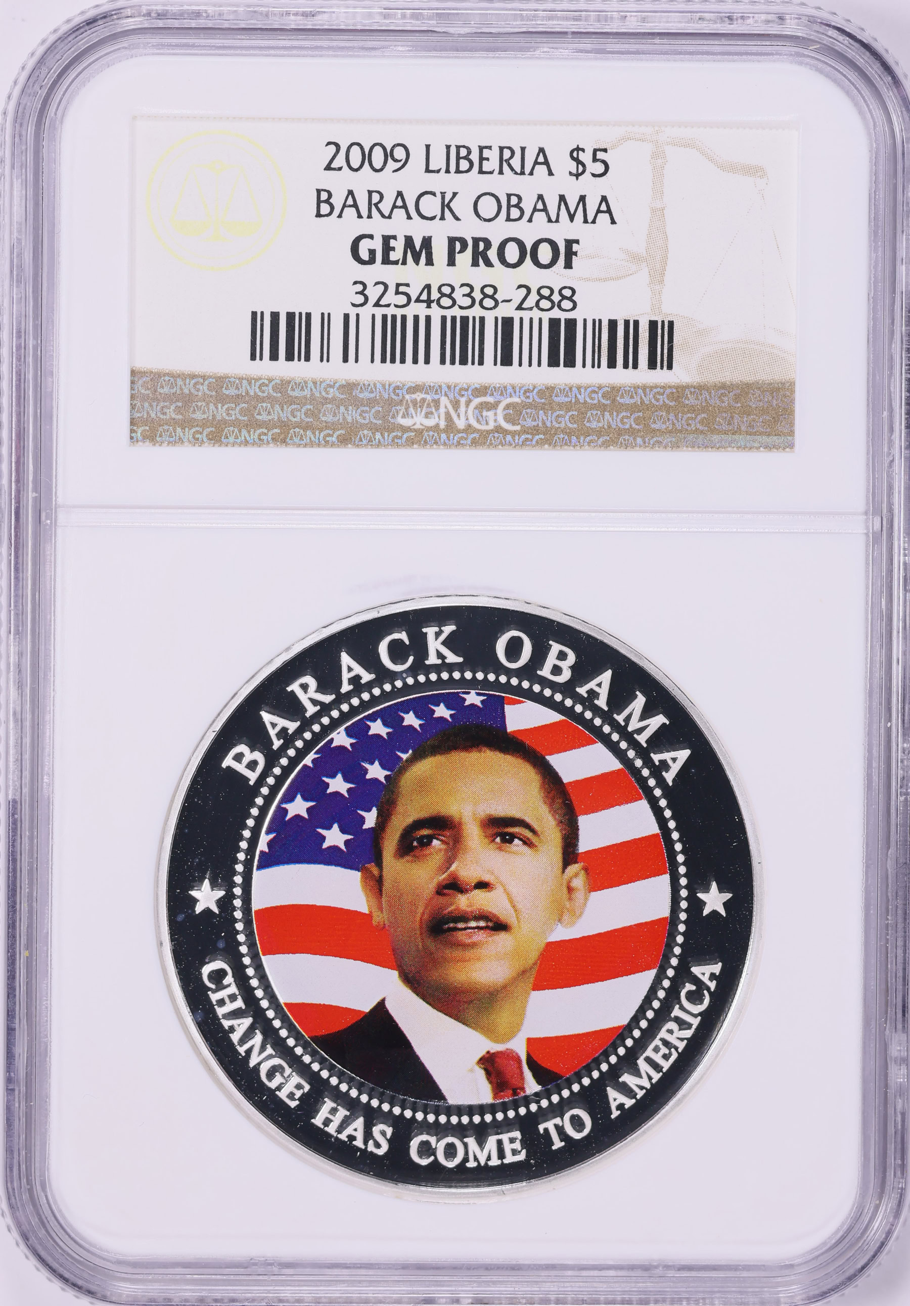 Liberia 2009 Colorized $5 Barack Obama KM-993 NGC Gem Proof | NGC Cert ...