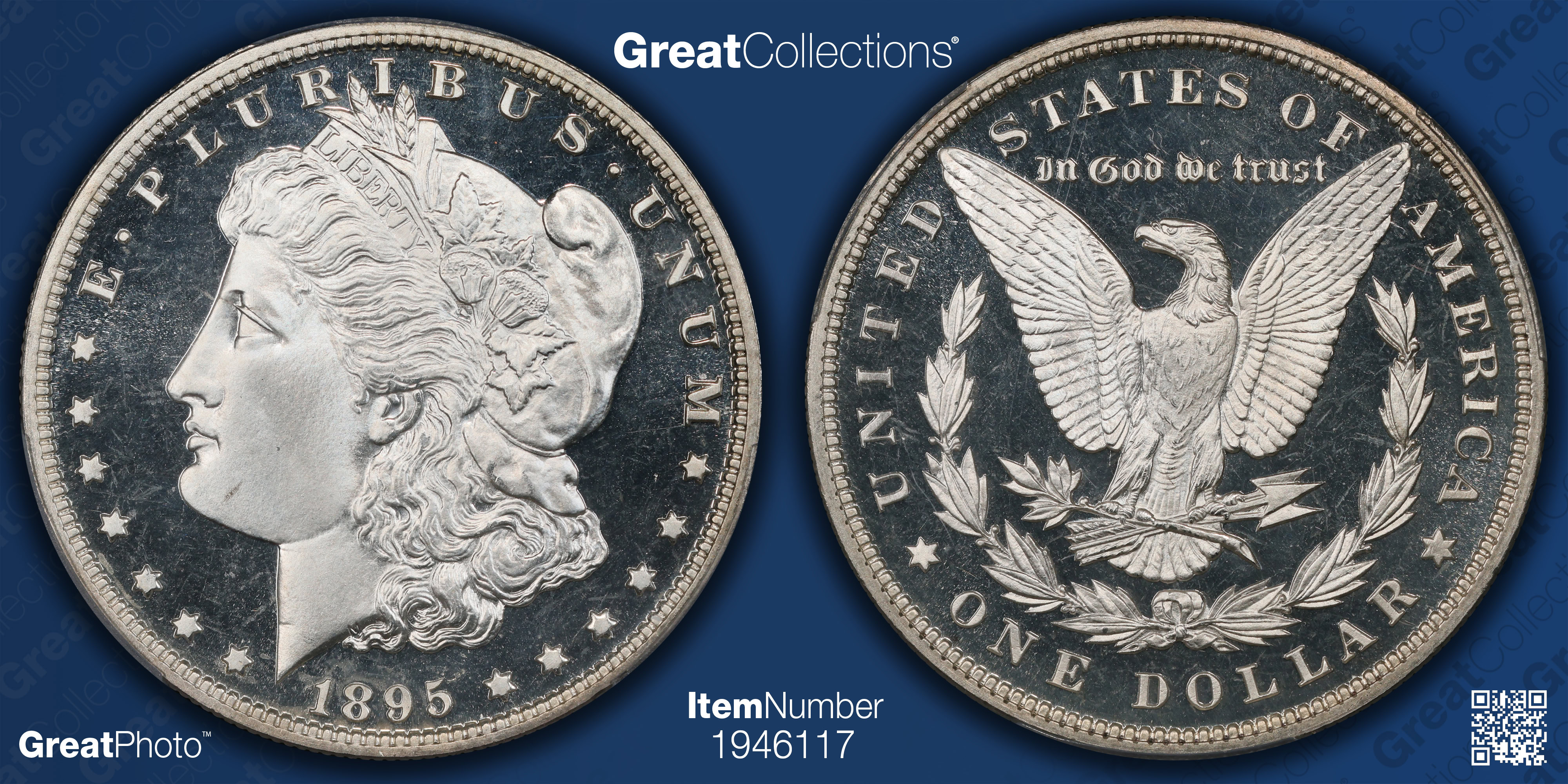 1895 Morgan Silver Dollar PCGS Proof-67+ DCAM (CAC Green) (Item