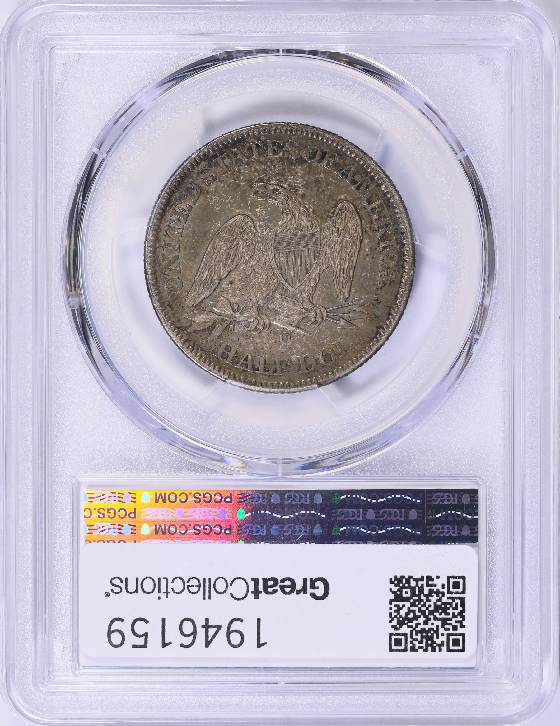 1860-O Seated Liberty Half Dollar PCGS XF-45 (Toned) (Item 1946159