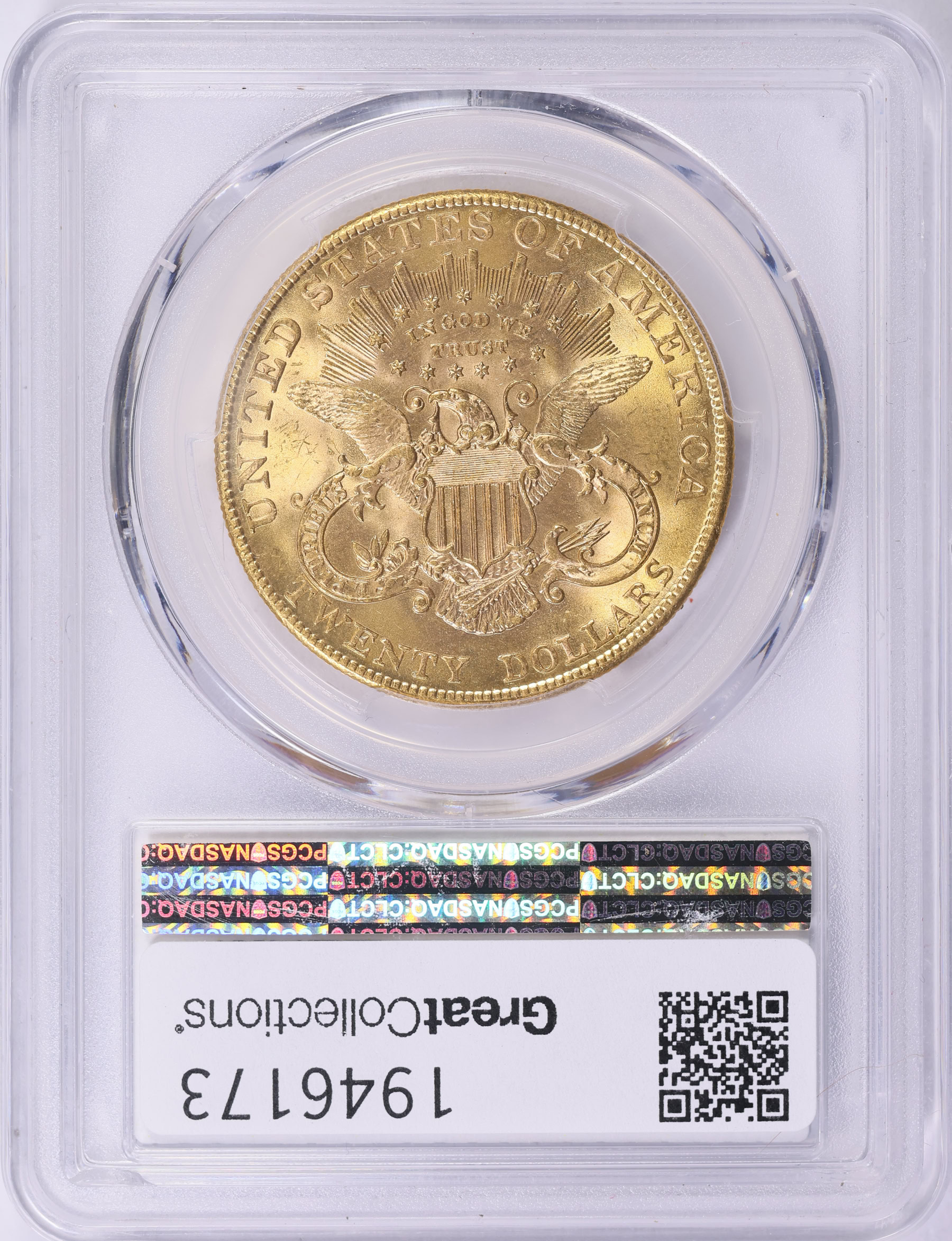 1907 20.00 PCGS MS 63 リバティ 20 ドル ゴールド ピース