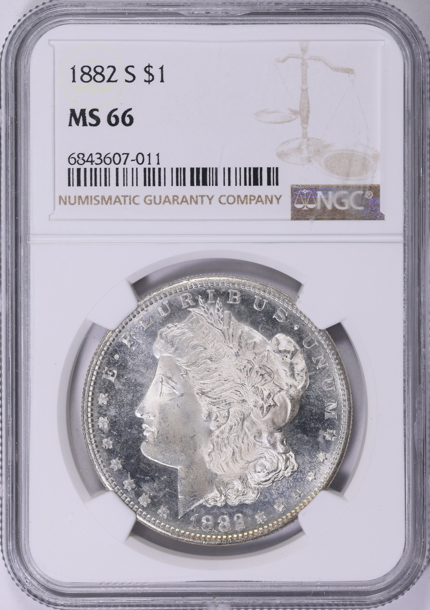 1882-S Morgan Silver Dollar NGC MS-66 (Item 1946181
