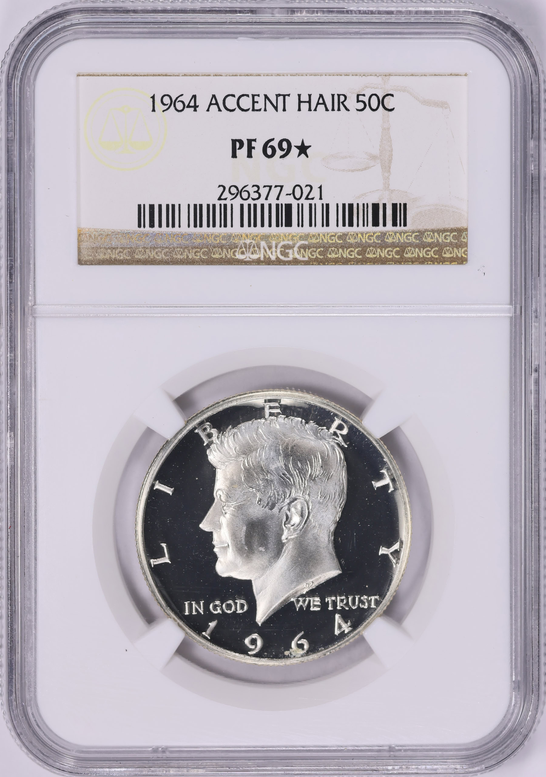 1964 Kennedy Half Dollar Accented Hair NGC Proof-69 ☆ (Item