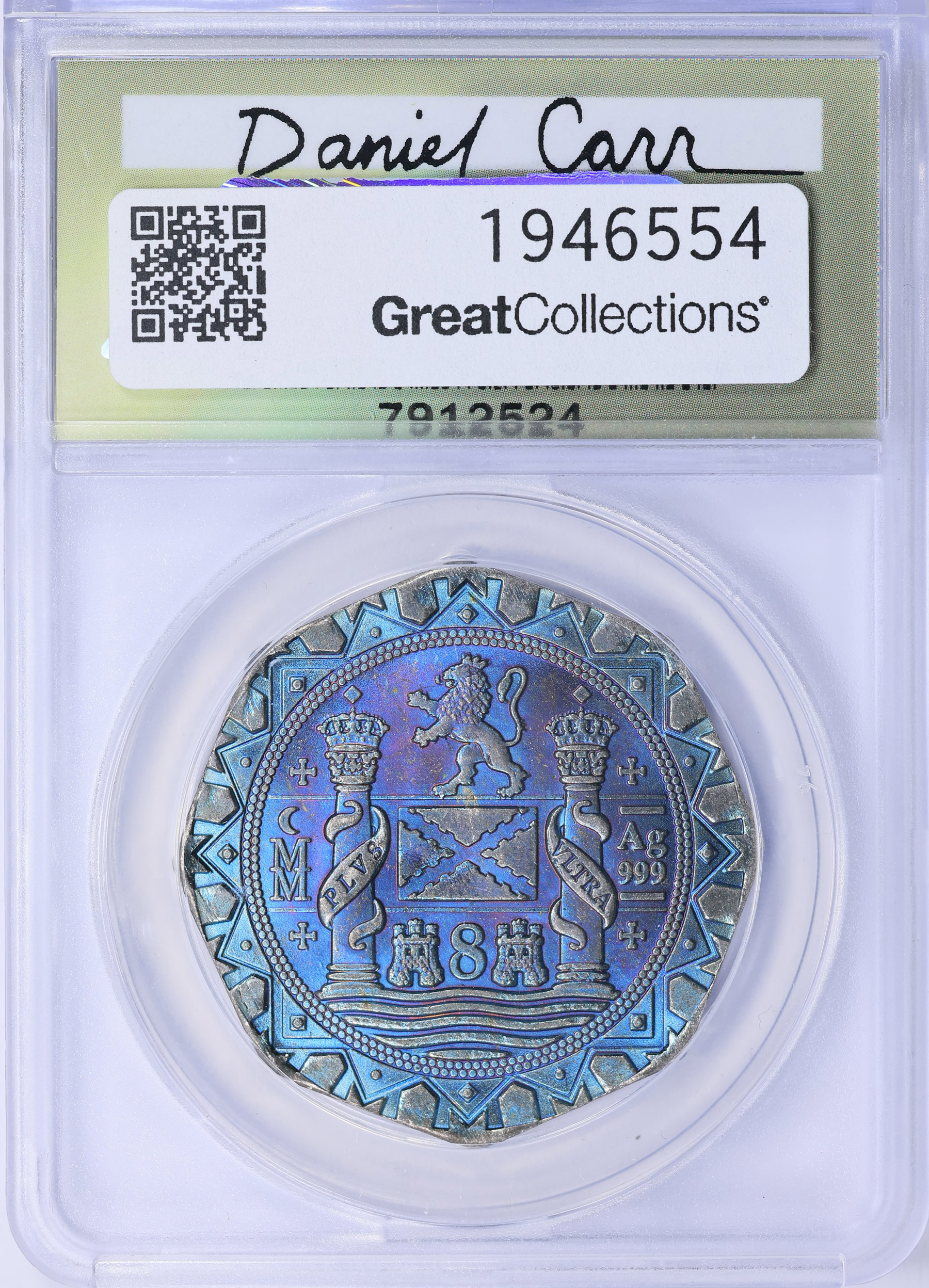 Danny Silver ND Antiqued Color Silver Spice Islands Shipwreck Dan Carr Medal ANACS ...