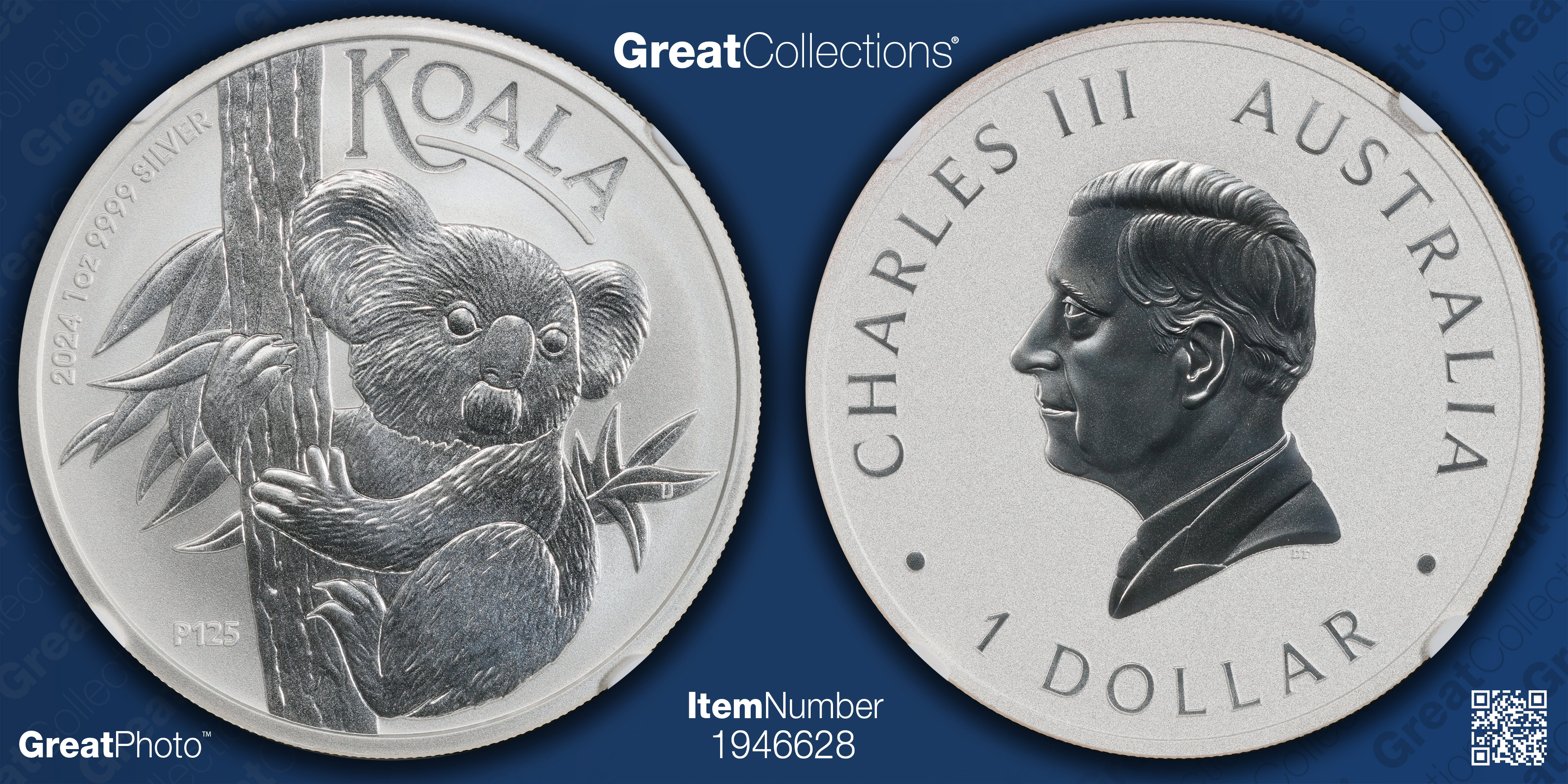 Australia 2024-P125 Silver Dollar Koala KM-4734 NGC MS-70 (ASW