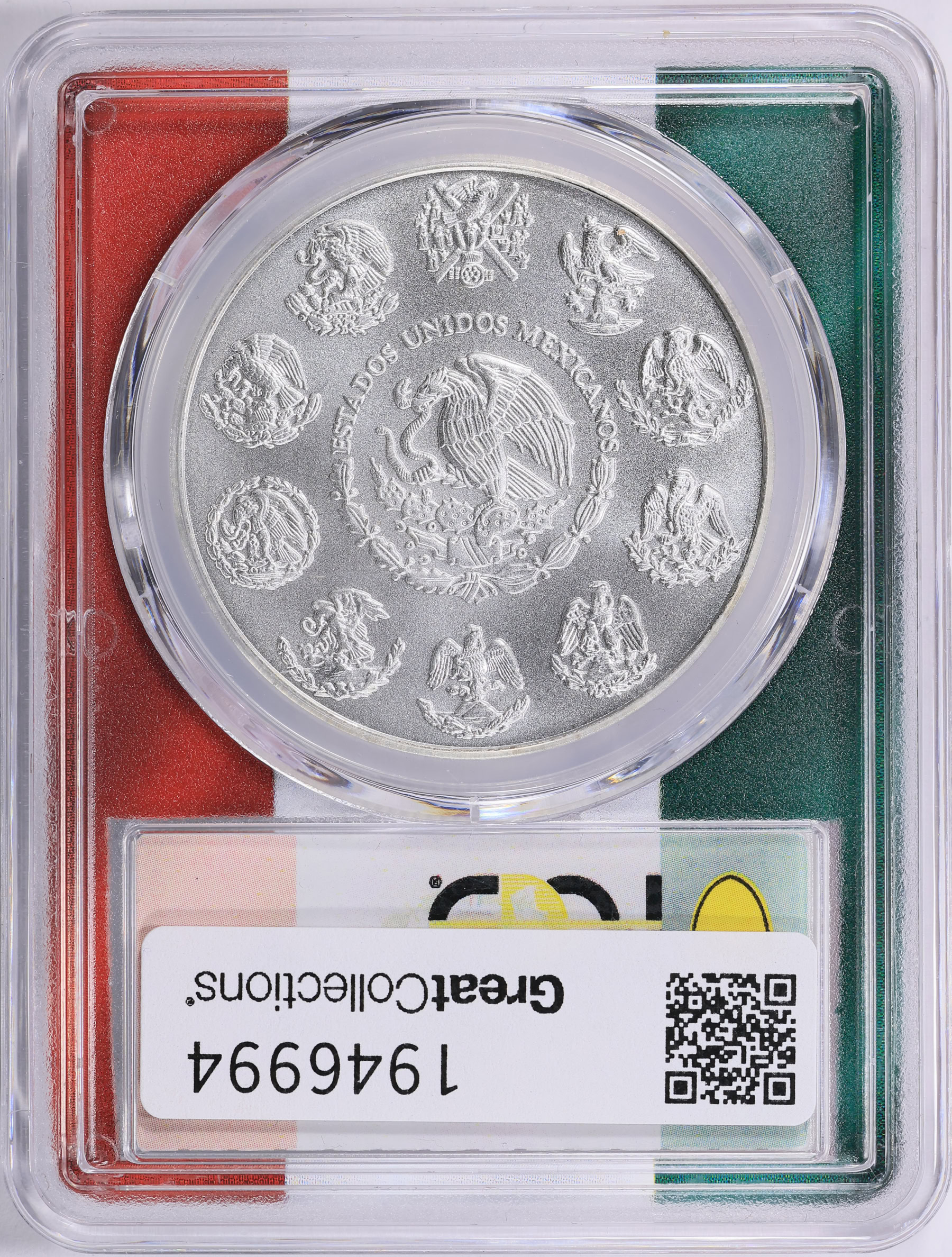 Mexico 2023-Mo Silver Onza Libertad KM-639 PCGS MS-70 (Flag Frame